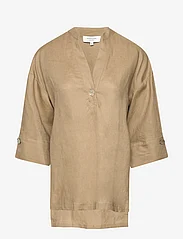 Rosemunde - Linen blouse - linskjorter - portobello brown - 0