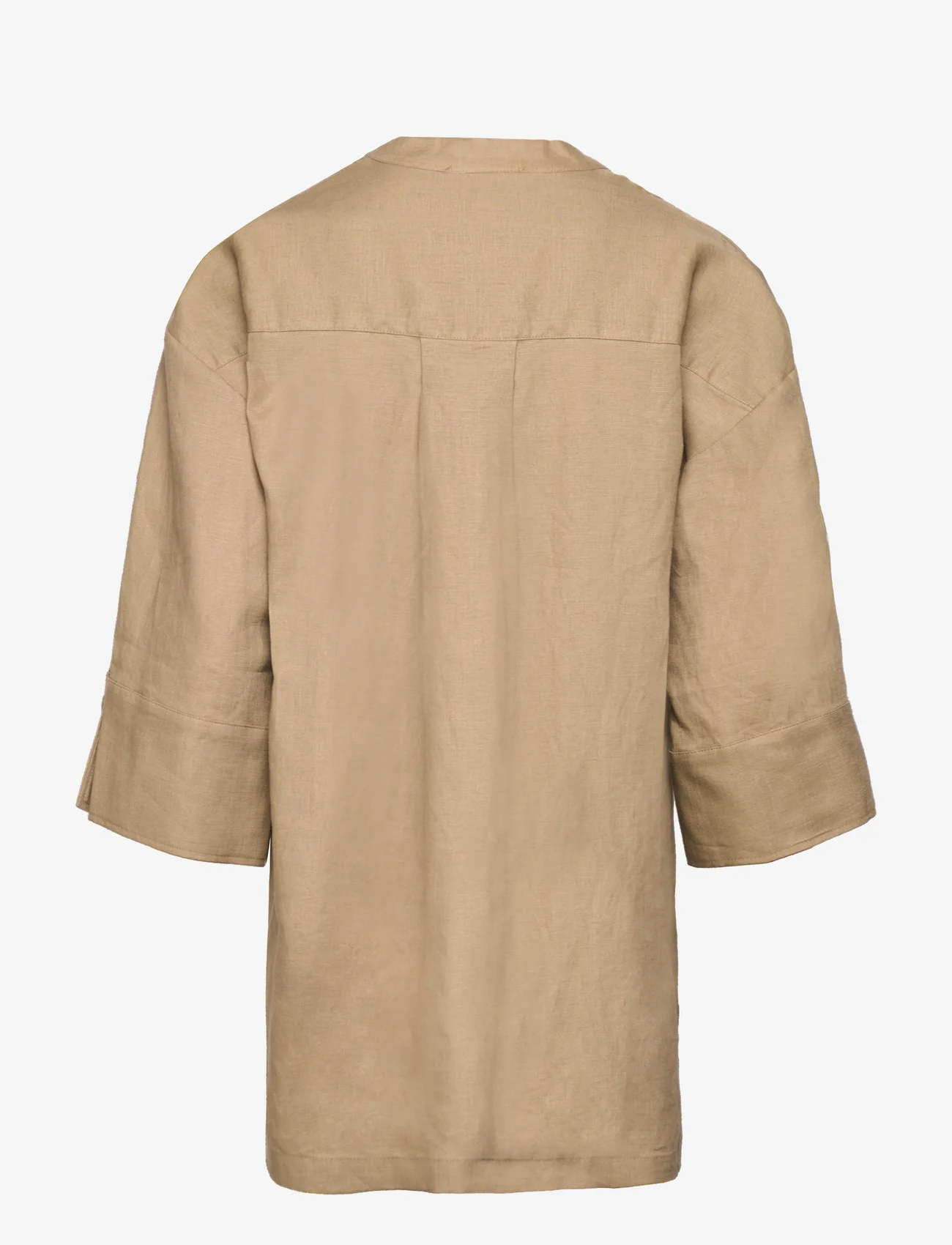 Rosemunde - Linen blouse - linskjorter - portobello brown - 1