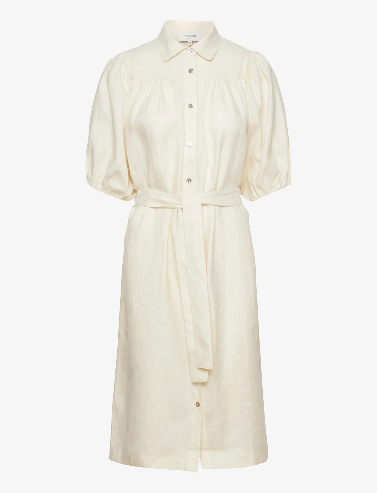 Rosemunde - Linen dress - sukienki koszulowe - ivory - 0