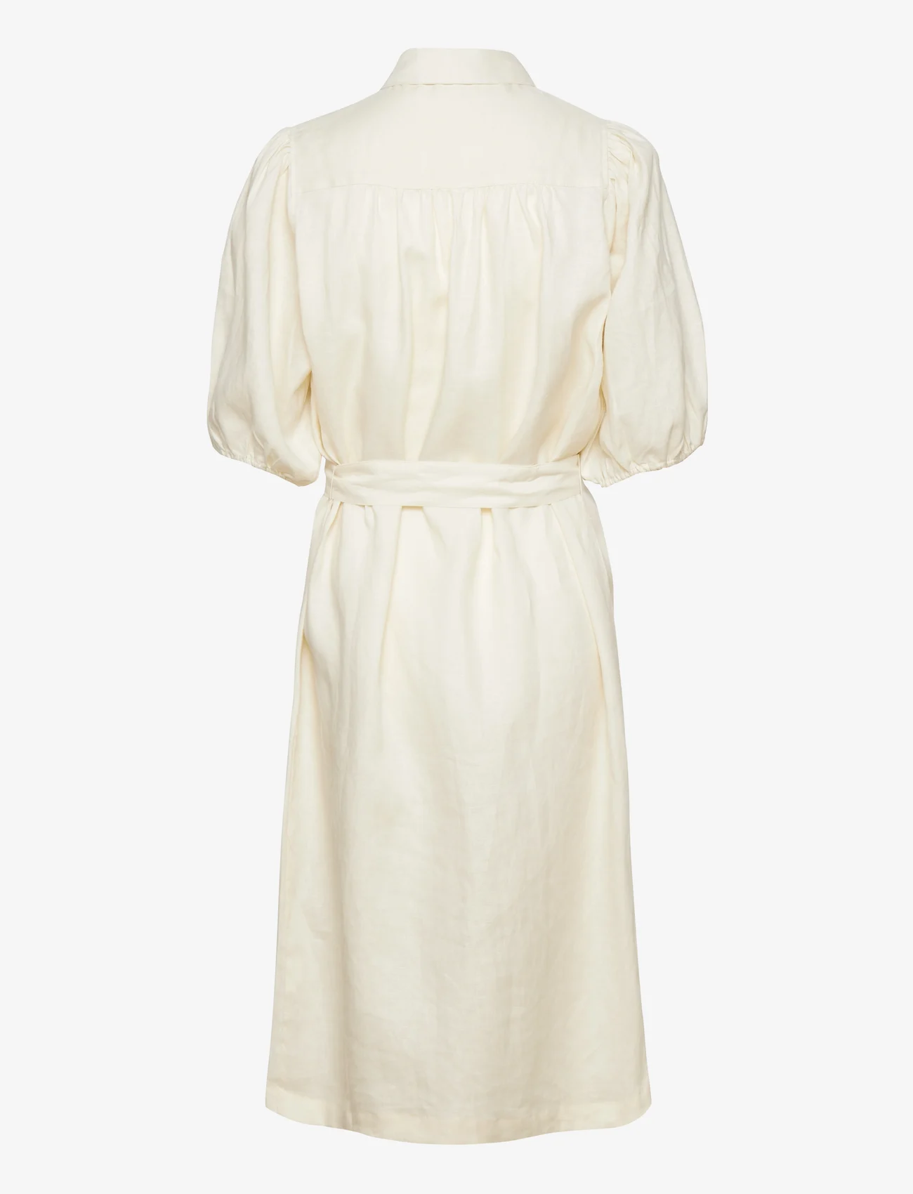 Rosemunde - Linen dress - skjortklänningar - ivory - 1