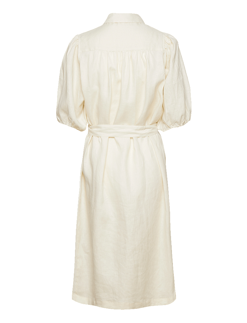 Rosemunde - Linen dress - skjortekjoler - ivory - 1