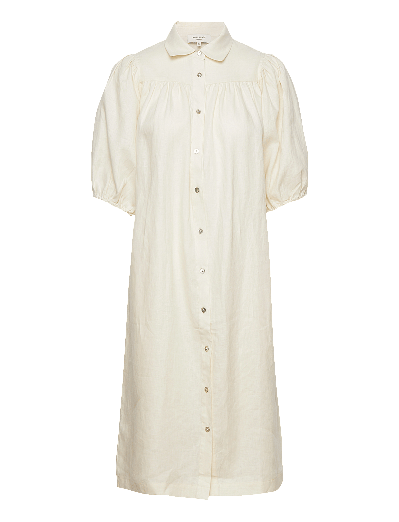 Rosemunde - Linen dress - skjortekjoler - ivory - 2
