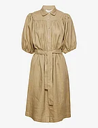 Linen dress - PORTOBELLO BROWN