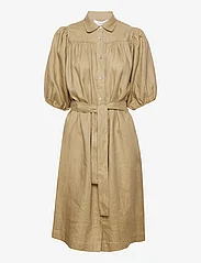 Rosemunde - Linen dress - skjortekjoler - portobello brown - 0