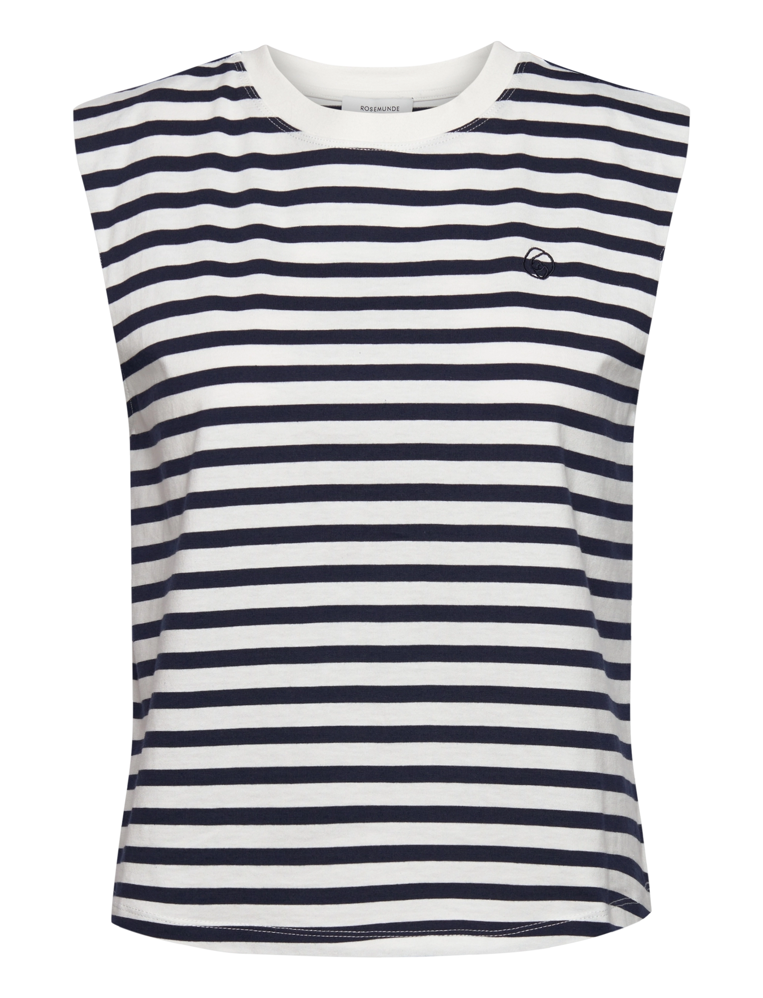 NEW WHITE W/ NAVY STRIPE PRINT