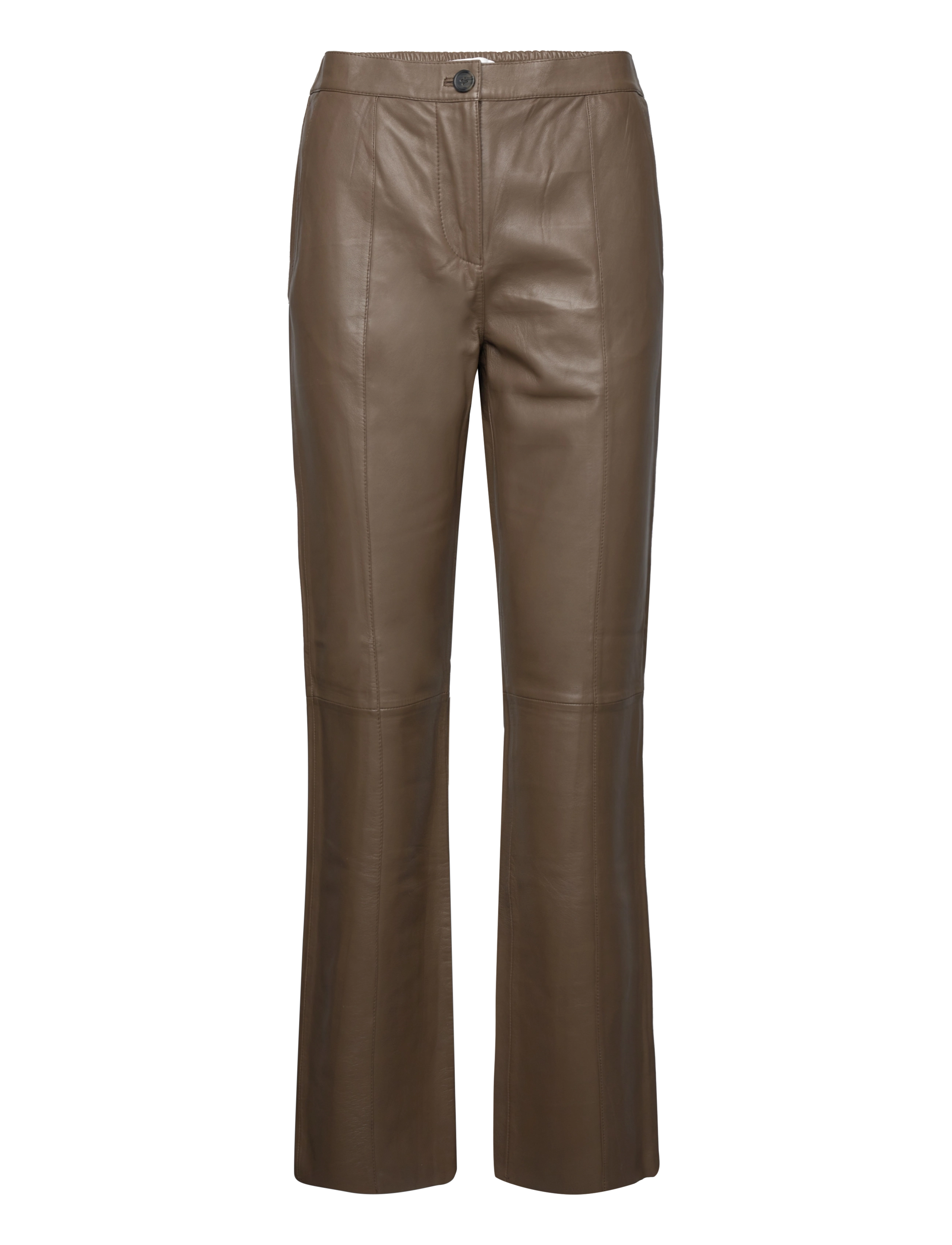Rosemunde - Leather trousers - dark portobello brown - 0