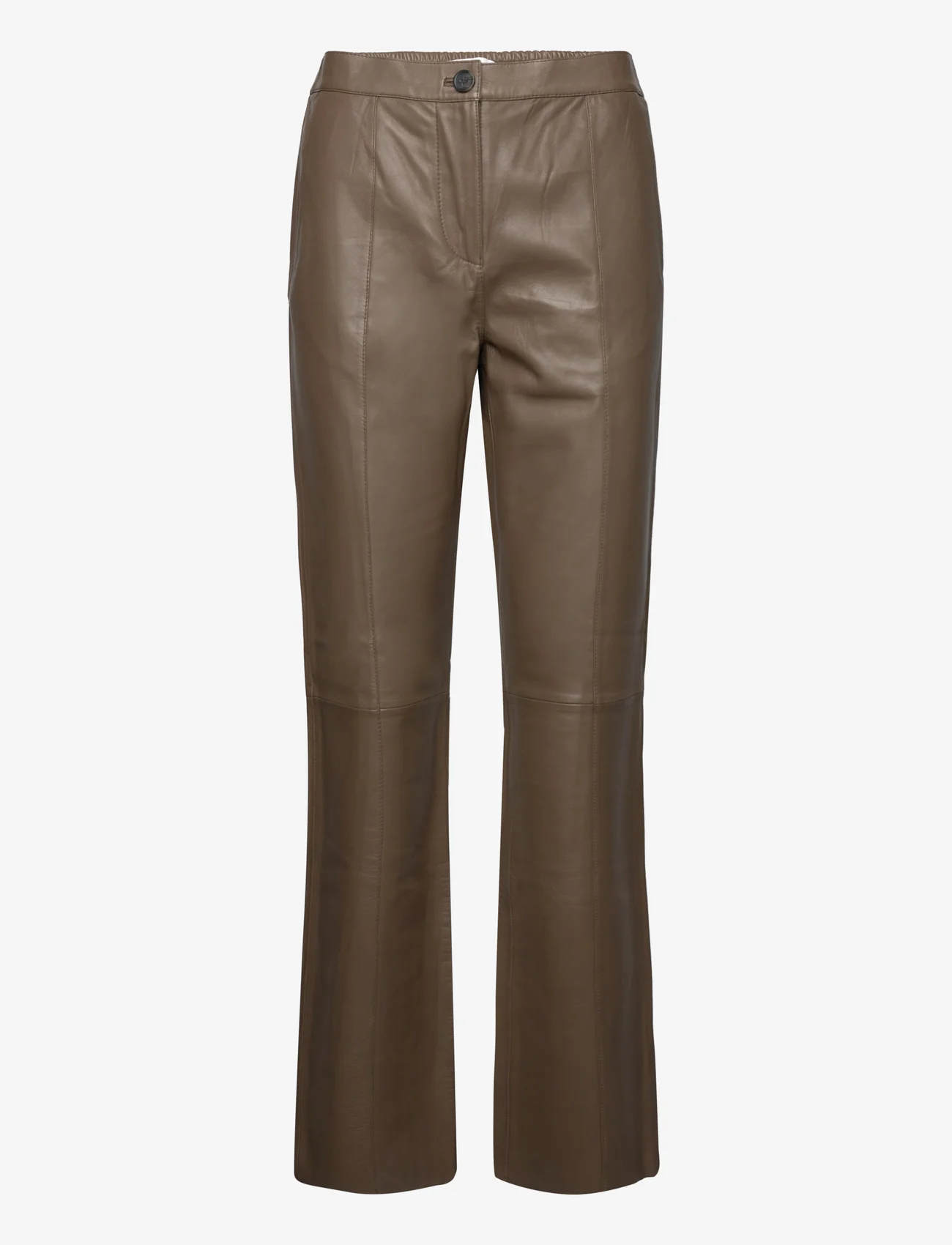 Rosemunde - Leather trousers - dark portobello brown - 0
