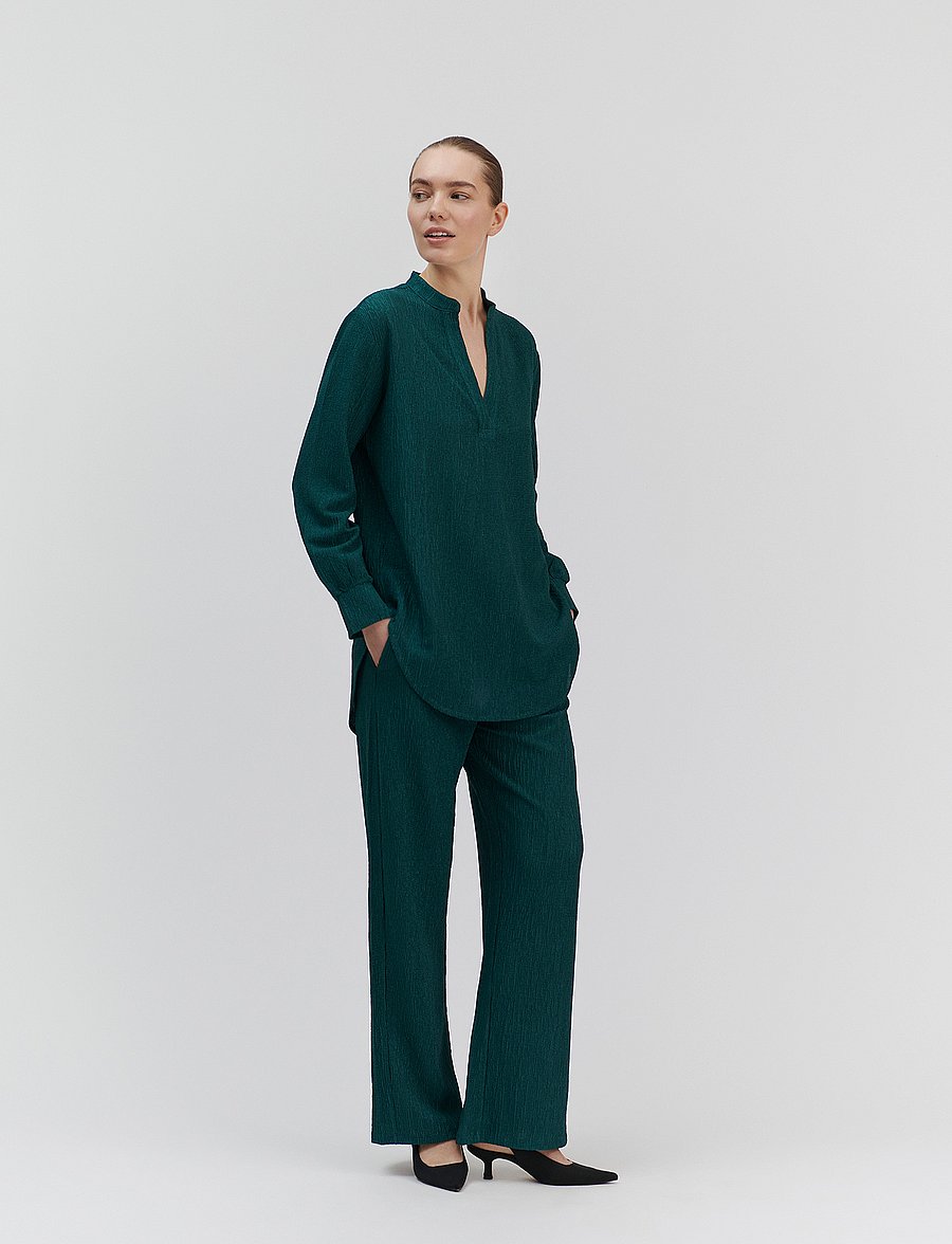 Rosemunde - Trousers - hose mit geradem bein - sea moss - 0