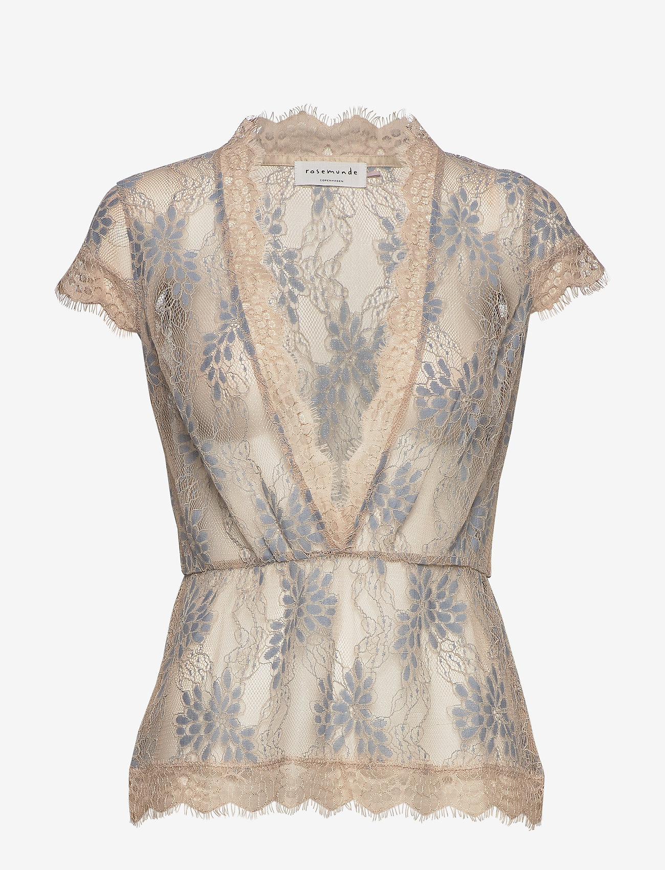 Rosemunde - Blouse ss - blue antique lace - 0