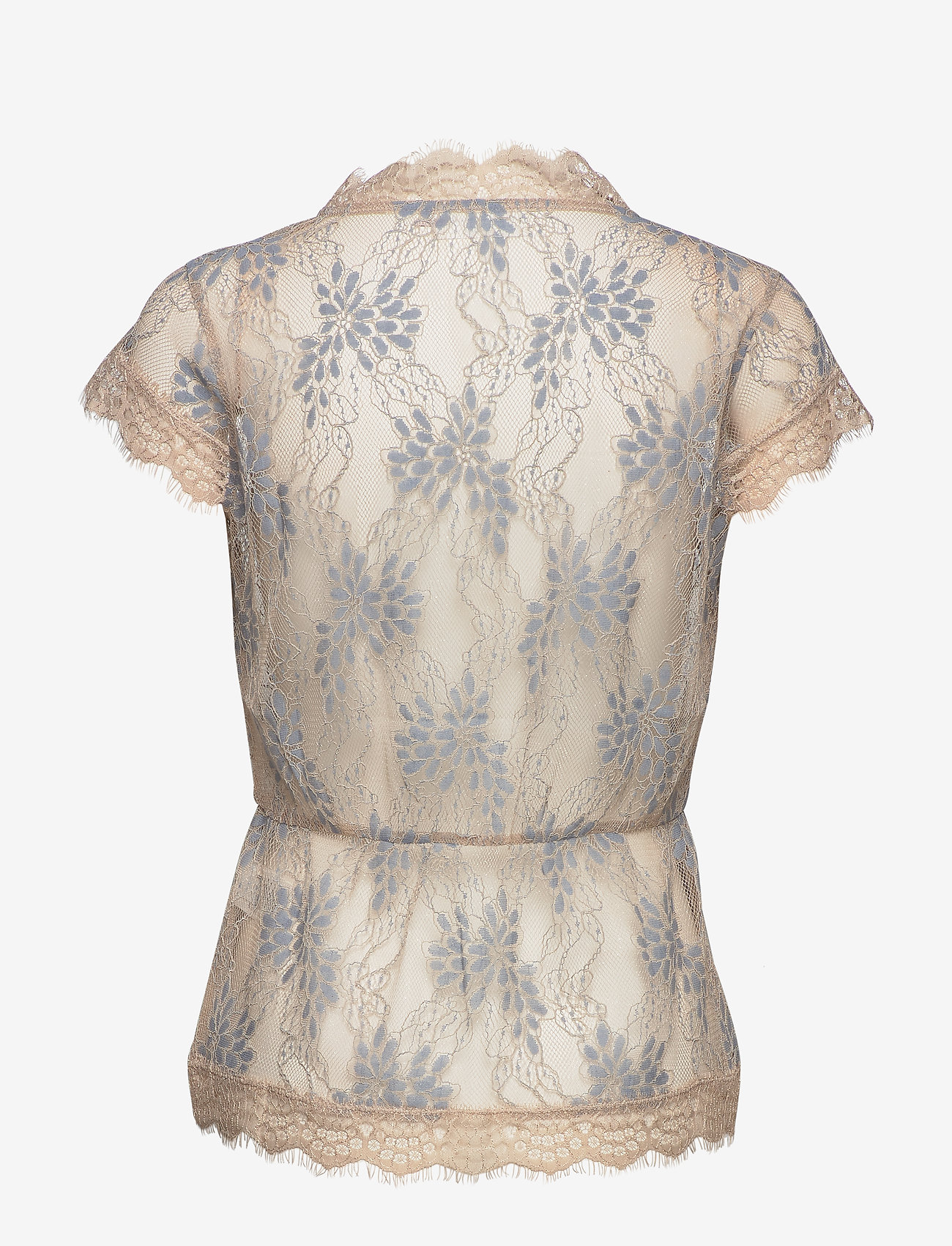 Rosemunde - Blouse ss - blue antique lace - 1