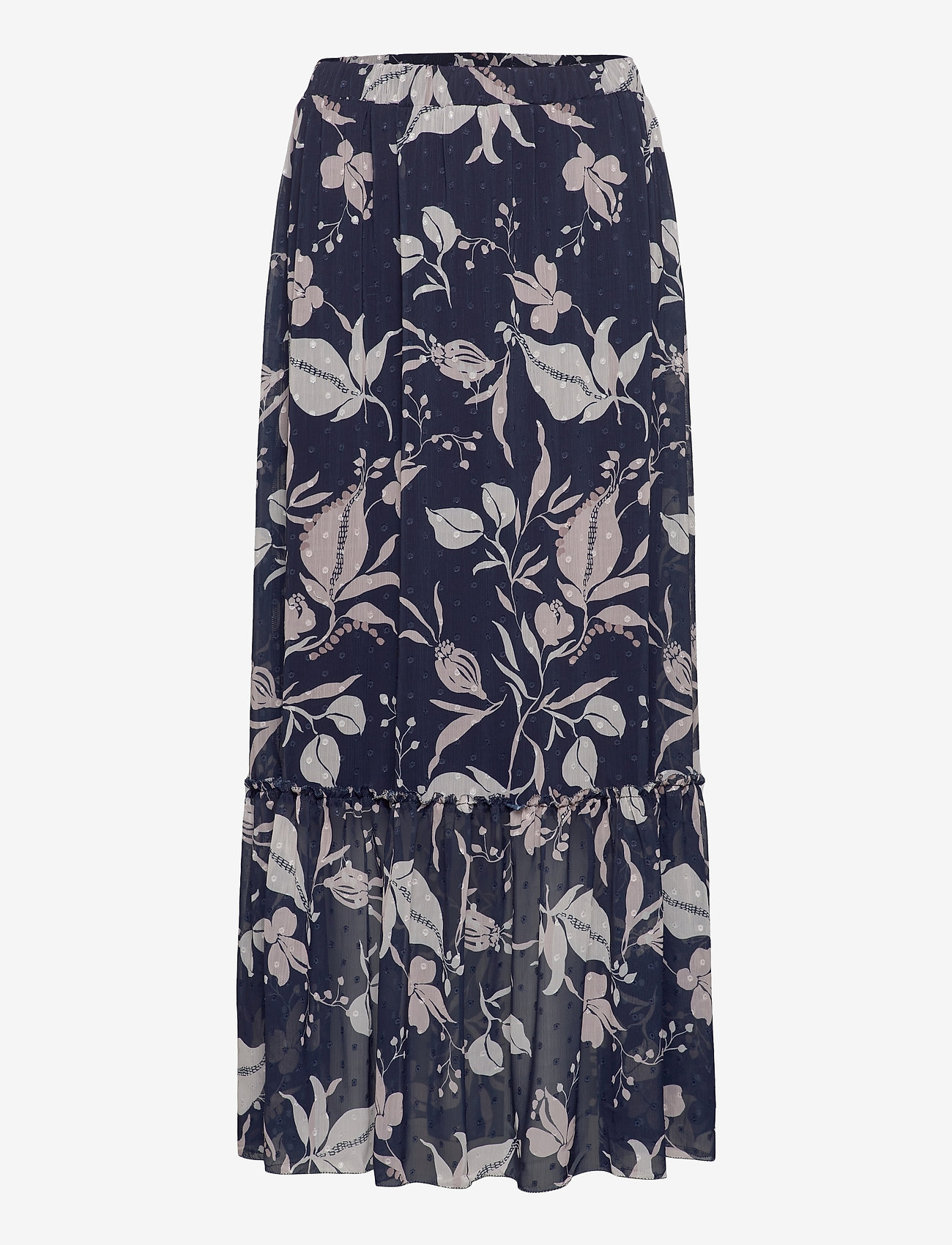 Rosemunde - Skirt - blue lily poetry print - 0