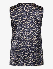 Rosemunde - Silk top - blouses zonder mouwen - blue abstract leo print - 1