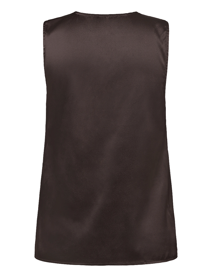 Rosemunde - RWJade Silk Lace Top - Ærmeløse bluser - mole - 1