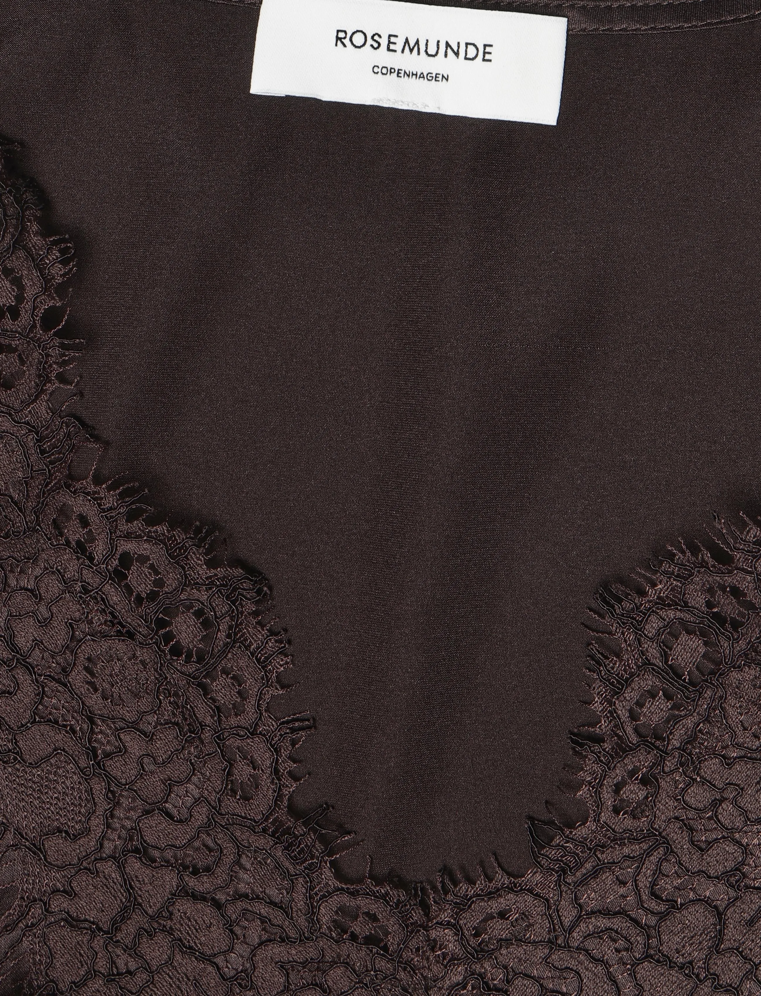 Rosemunde - RWJade Silk Lace Top - Ærmeløse bluser - mole - 2