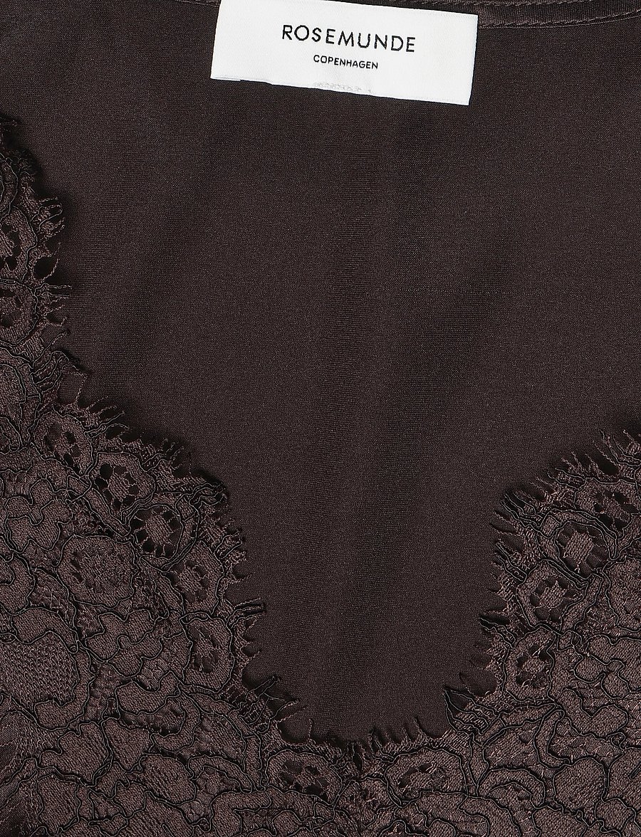 Rosemunde - RWJade Silk Lace Top - Ærmeløse bluser - mole - 2