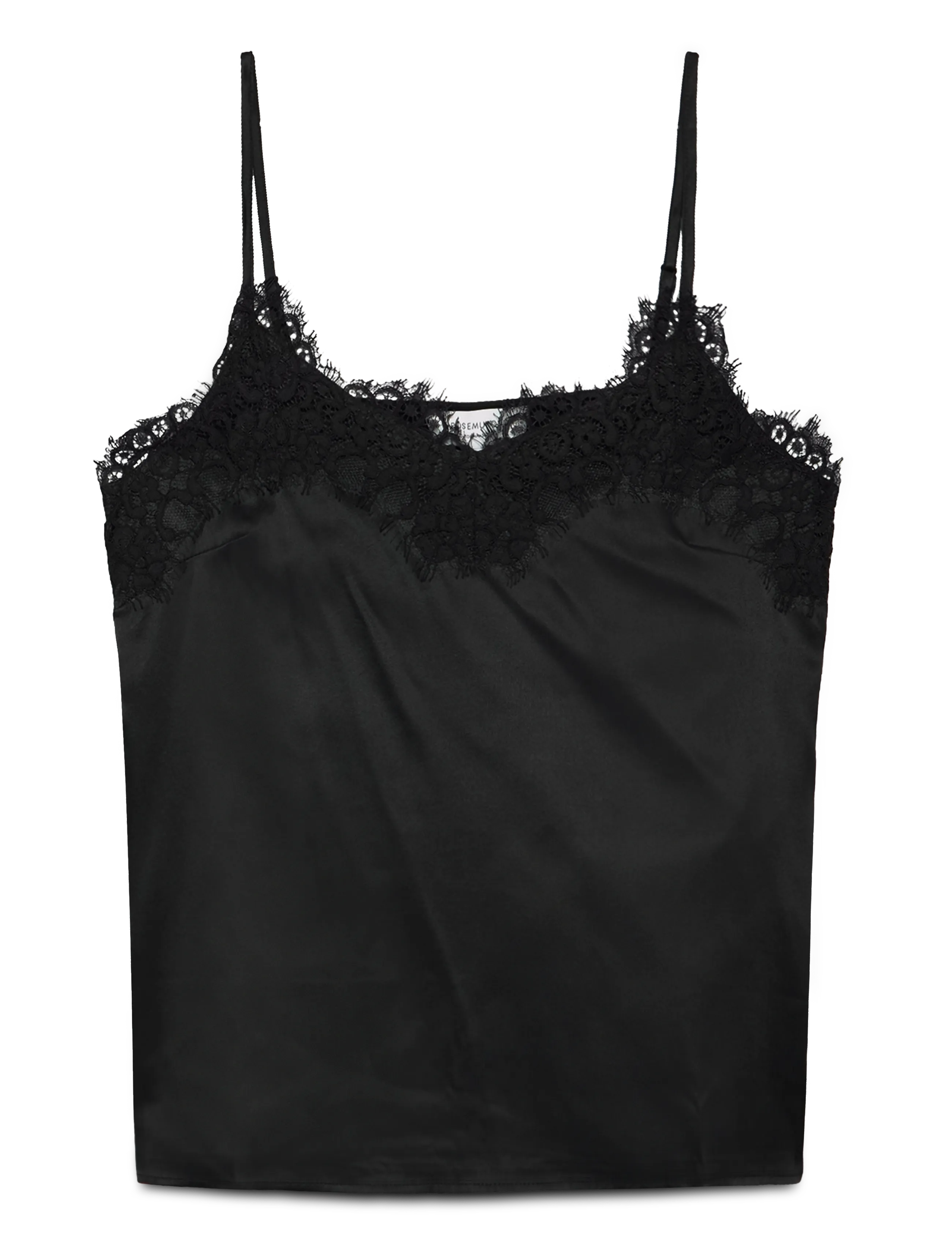 Rosemunde RWJade Silk Strap Lace Top - Ærmeløse bluser - BLACK / black