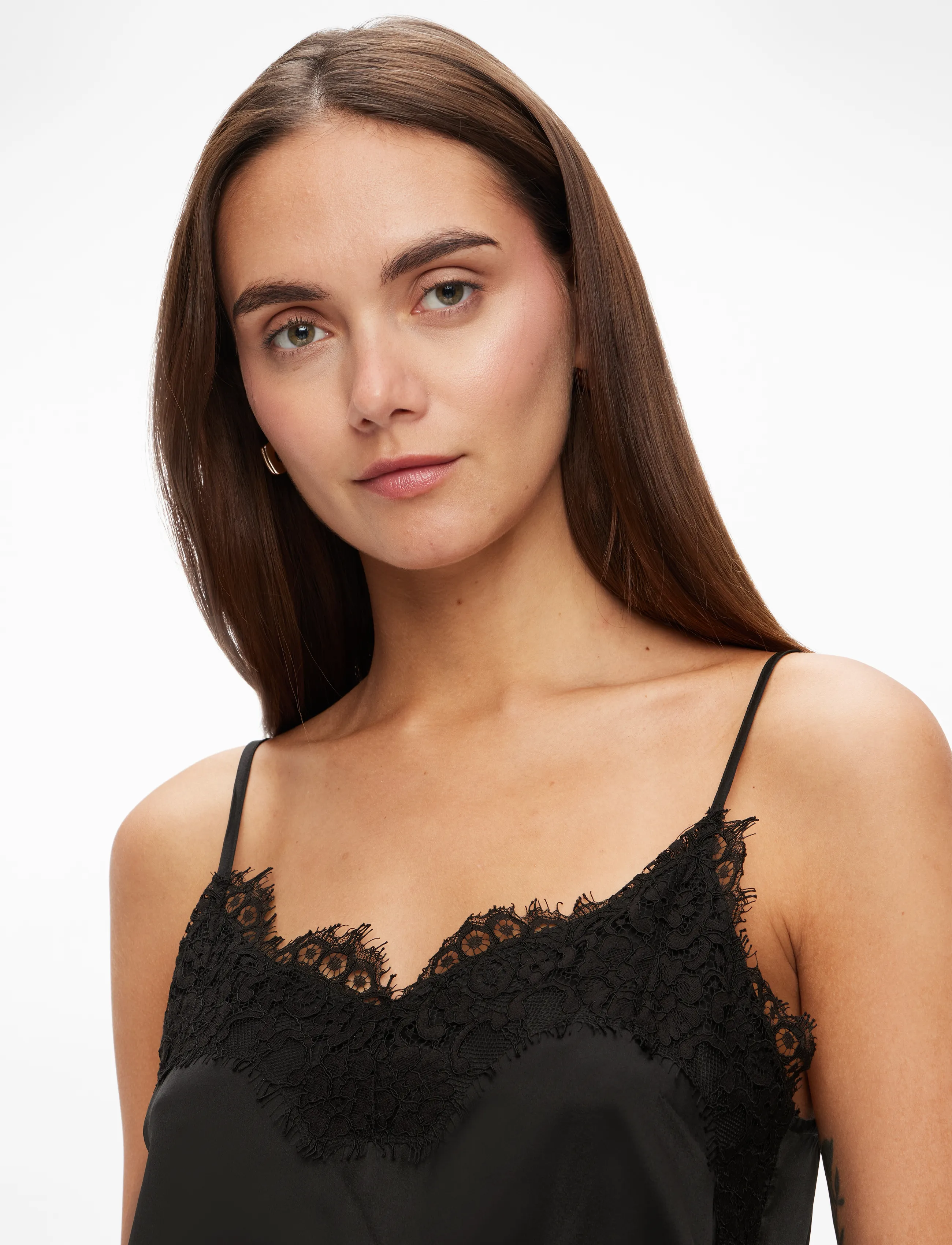 Rosemunde Silk Strap Top linnen dam – bild 8