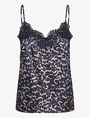 Rosemunde - Silk strap top - blouses zonder mouwen - blue abstract leo print - 0