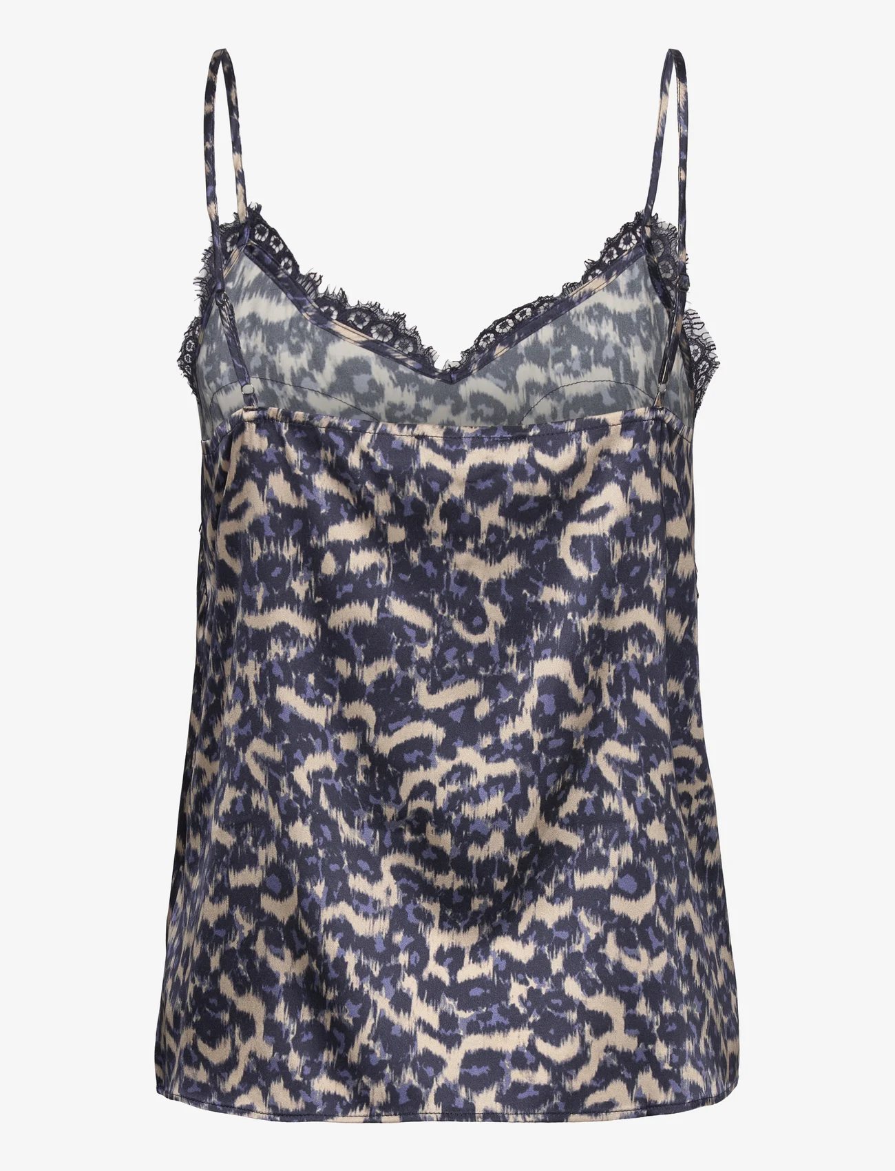 Rosemunde - Silk strap top - blouses zonder mouwen - blue abstract leo print - 1