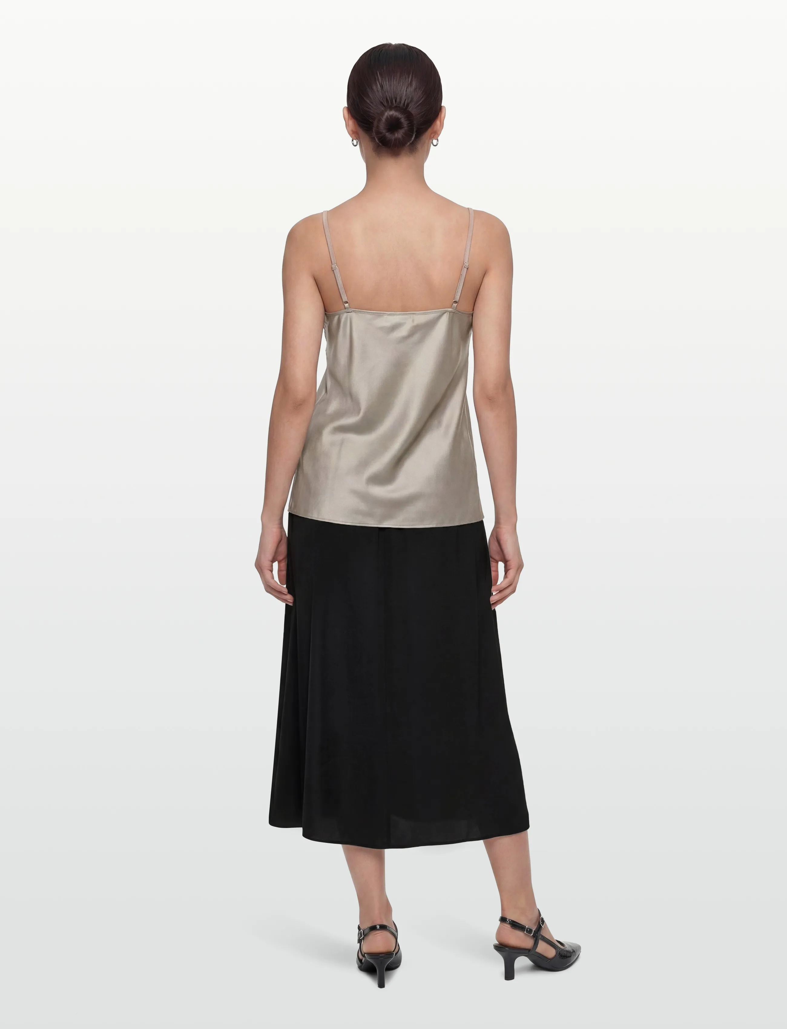 Rosemunde - RWJade Silk Strap Lace Top - Ärmellose blusen - dried sage - 4