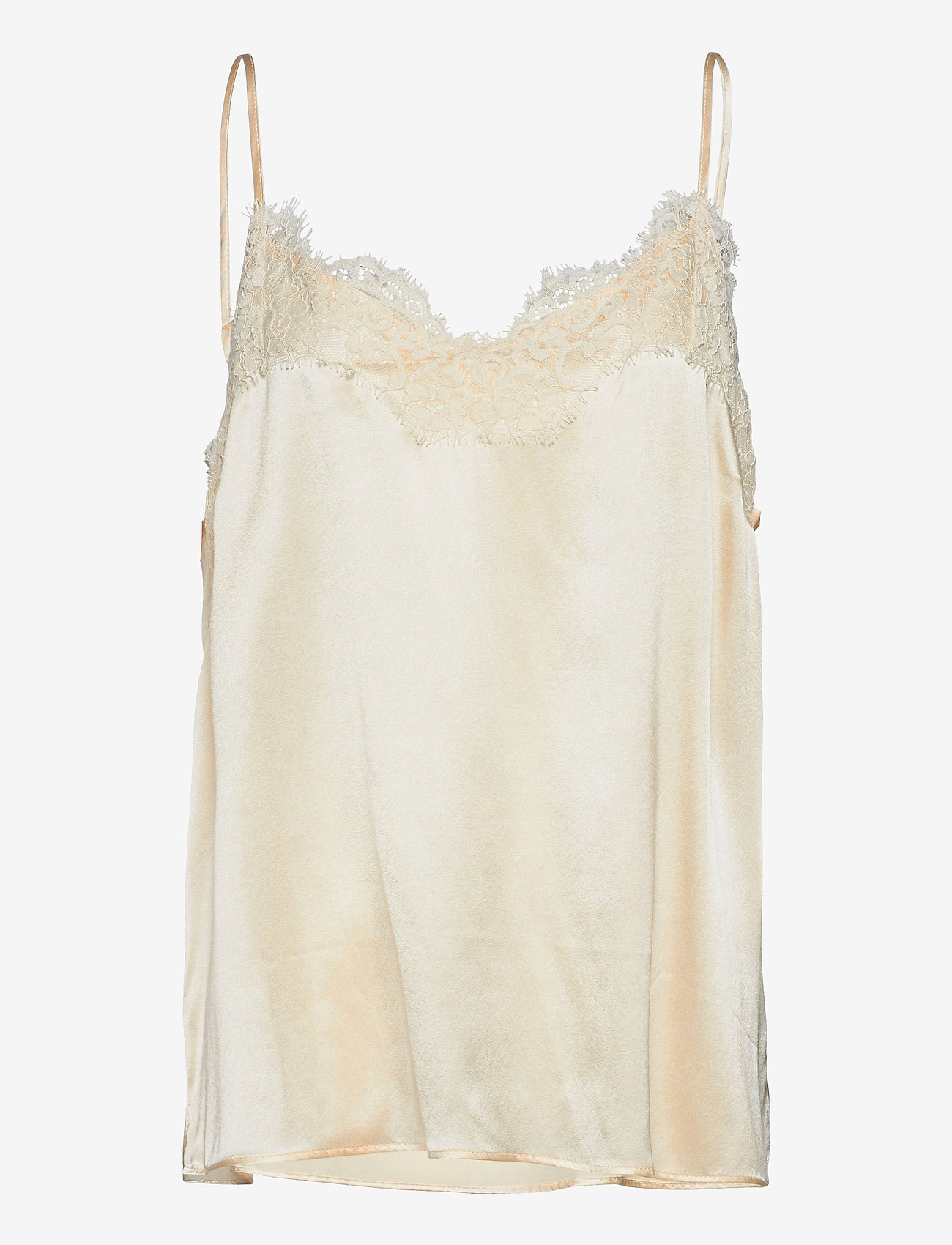 Rosemunde - Silk strap top - sleeveless blouses - ivory - 0