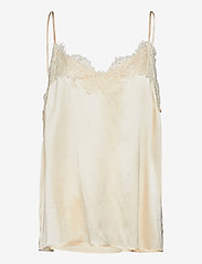 Rosemunde - Silk strap top - sleeveless blouses - ivory - 0