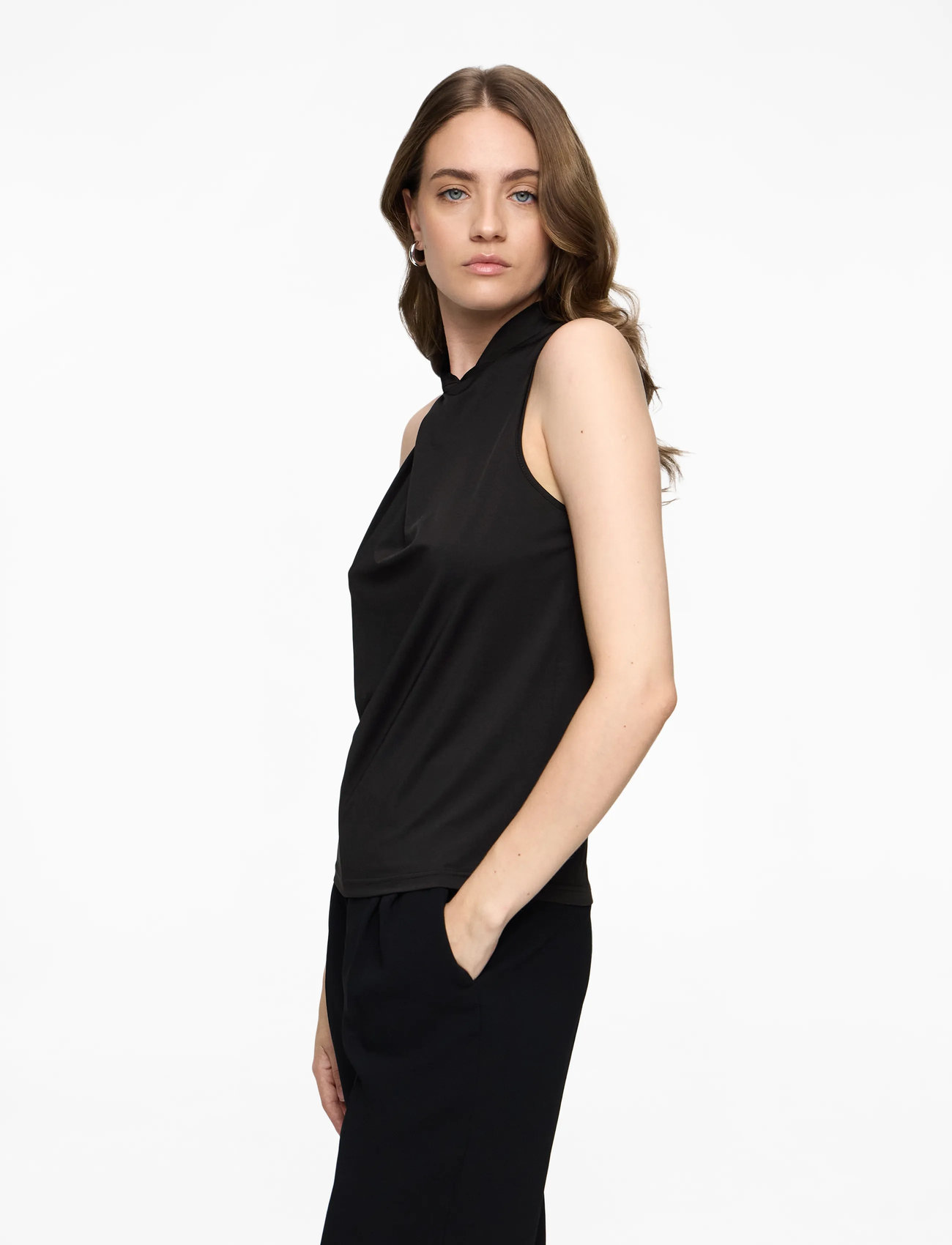 Rosemunde - RWBillie SL Regular Top - Ærmeløse bluser - black - 2