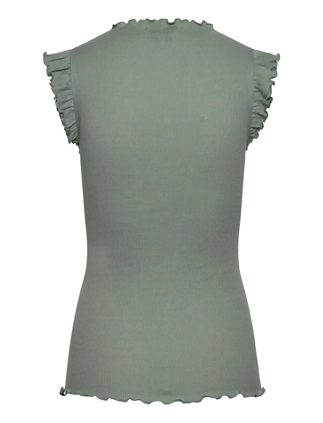 Rosemunde - RWBernadine Organic Ruffles Top - tanktops - green milieu - 1