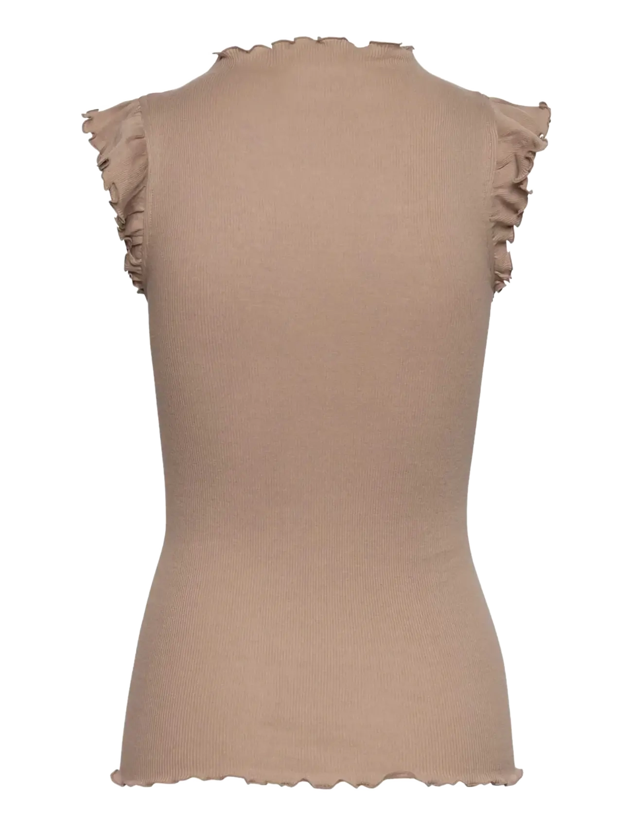 Rosemunde - RWBernadine Organic Ruffles Top - tanktops - mocha meringue - 2