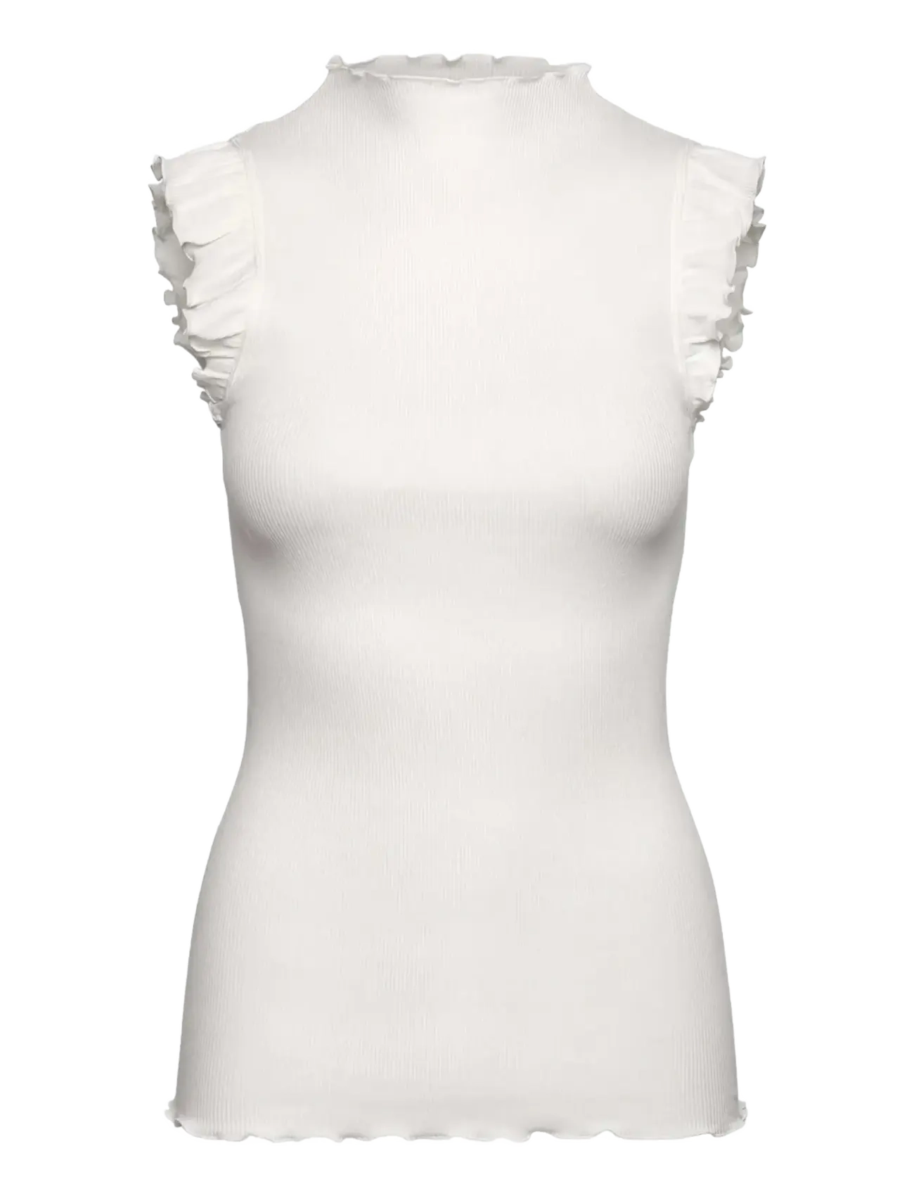 Rosemunde RWBernadine Organic Ruffles Top - Tøj - NEW WHITE / white