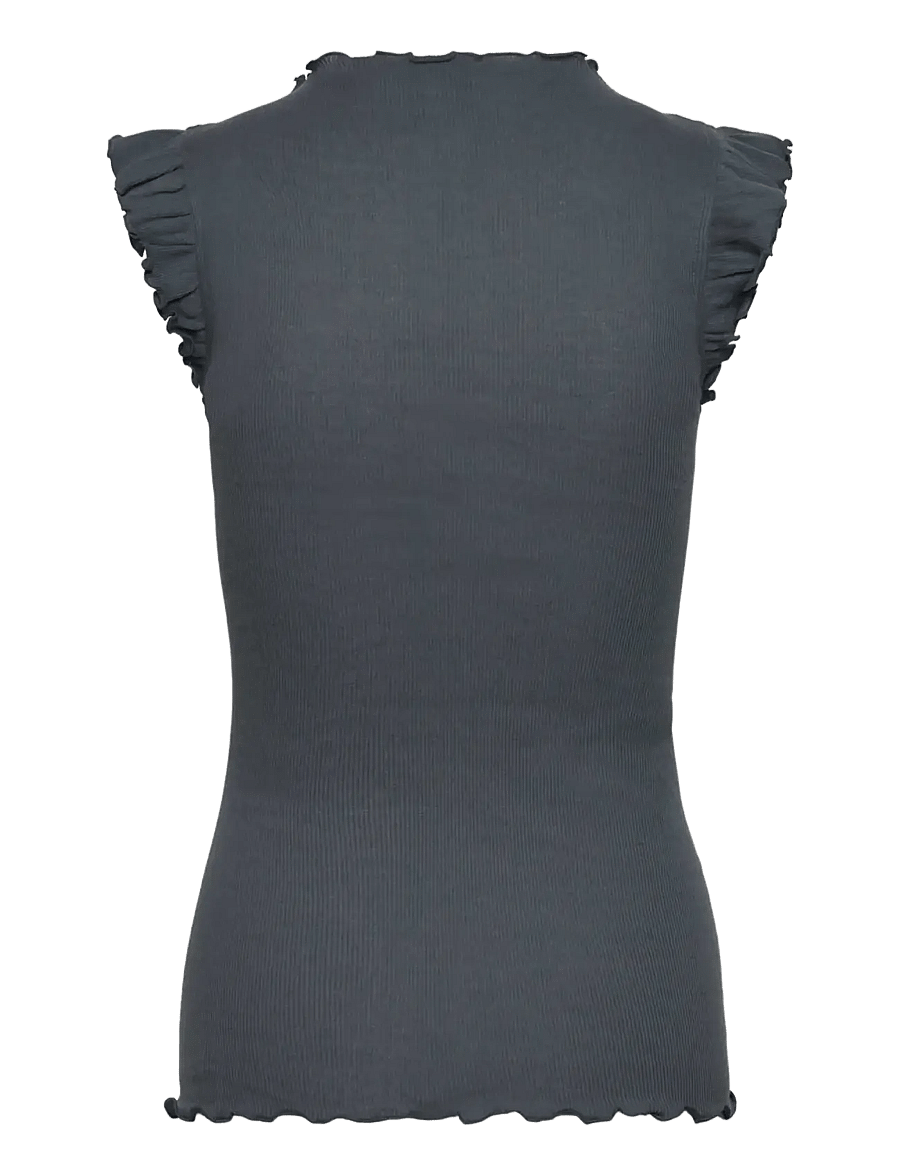 Rosemunde - RWBernadine Organic Ruffles Top - stormy weather - 1