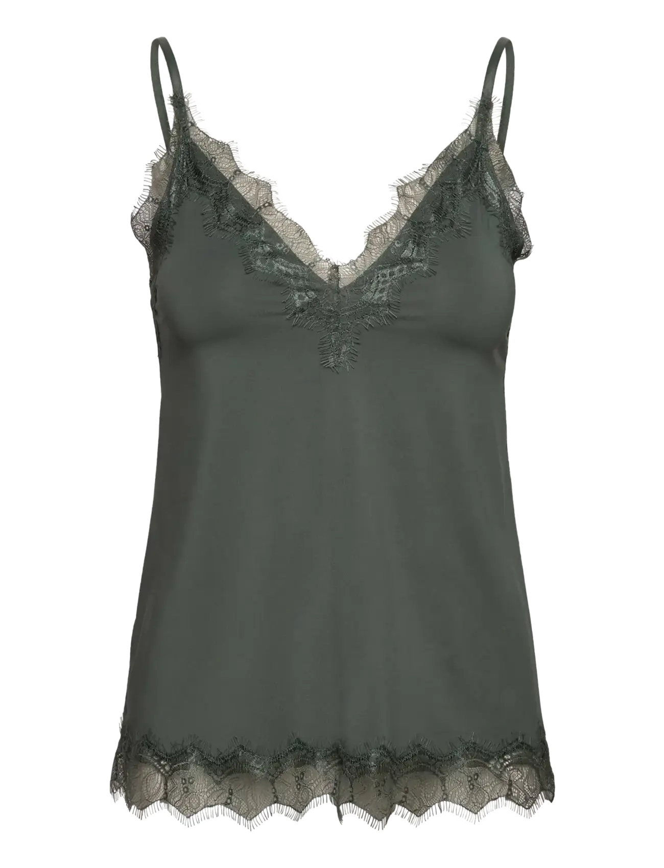 Rosemunde RWBillie SL Lace Strap Top - New arrivals - BALSAM GREEN / green