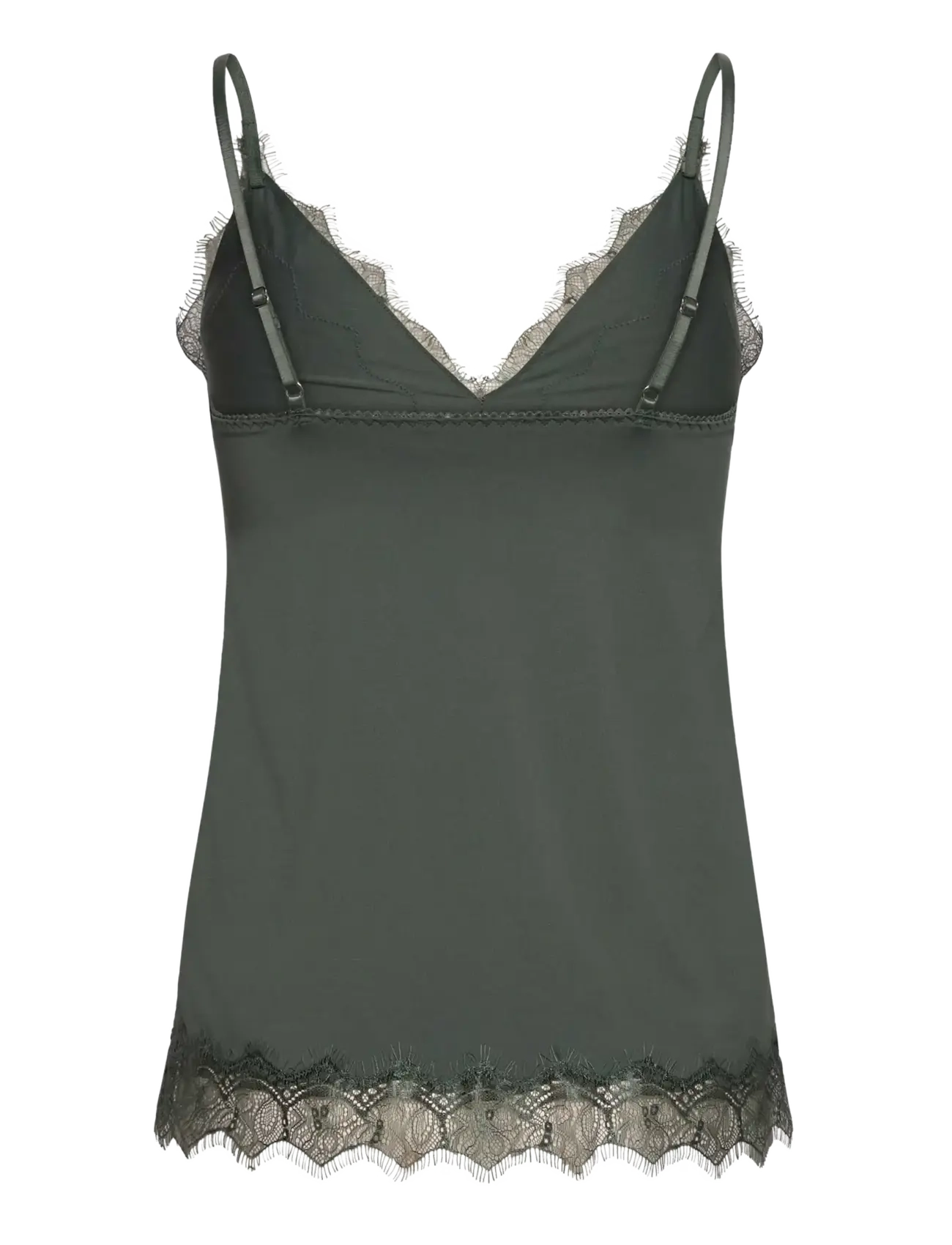 Rosemunde - RWBillie SL Lace Strap Top - tanktops - balsam green - 1