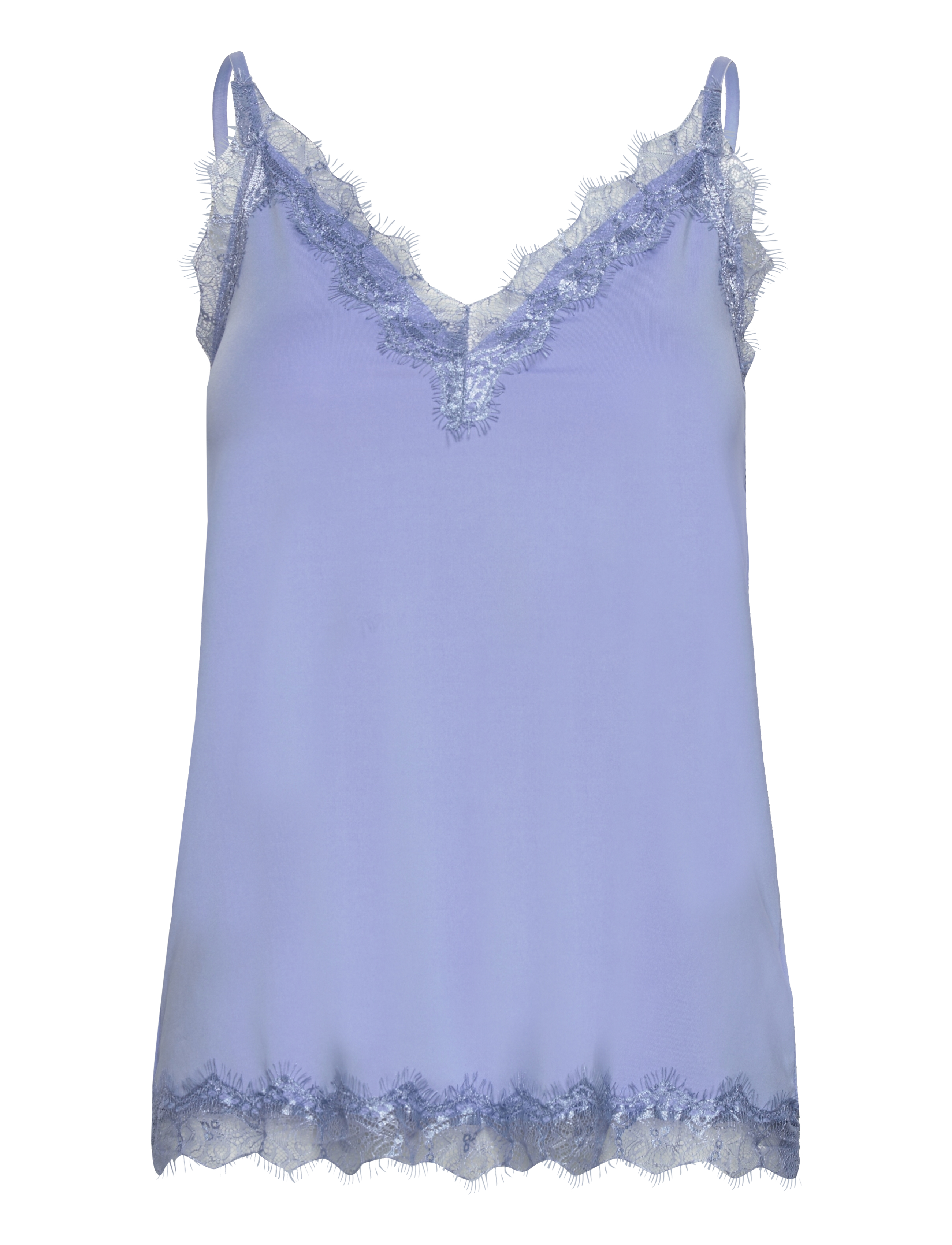 Rosemunde RWBillie SL Lace Strap Top - Bluser & Skjorter - BLUE HEAVEN / blue