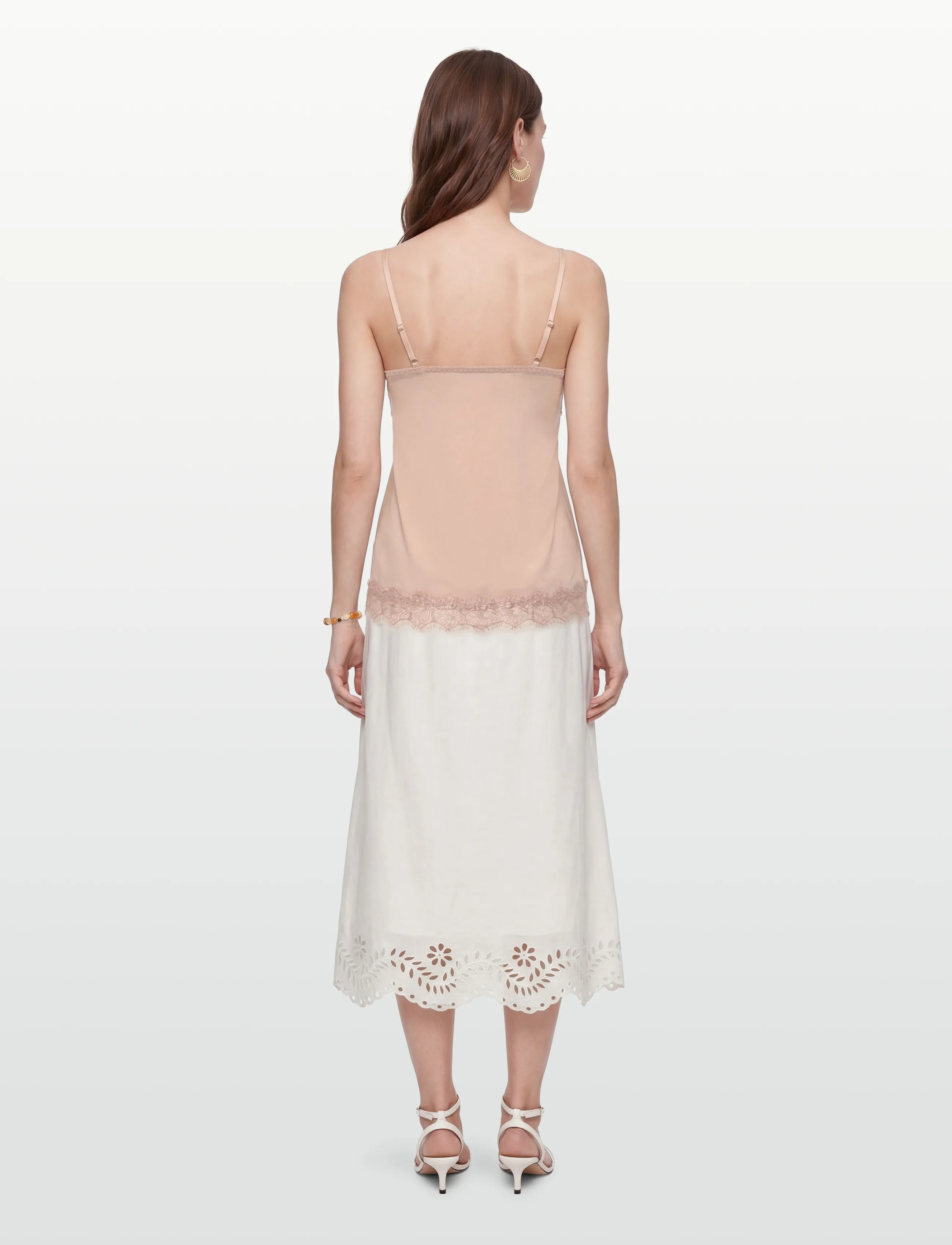 Rosemunde - RWBillie SL Lace Strap Top - linnen - cacao - 4