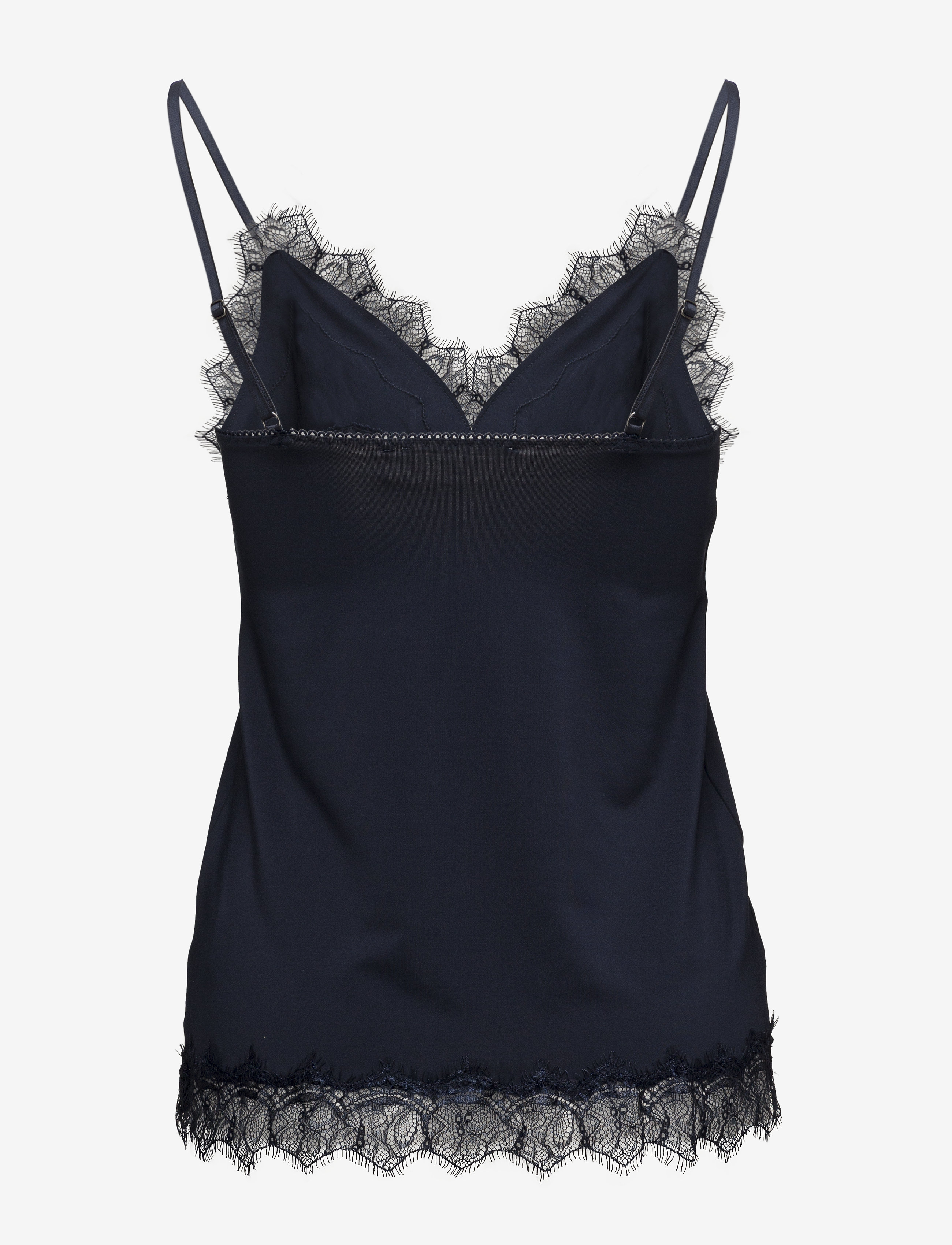 Rosemunde - RWBillie SL Lace Strap Top - ermeløse bluser - dark blue - 1