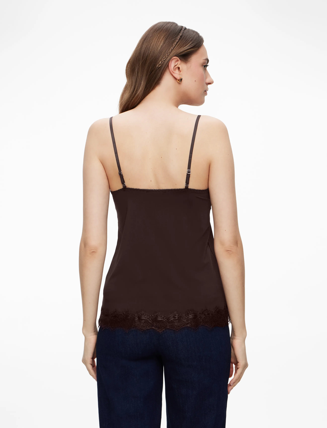 Rosemunde - RWBillie SL Lace Strap Top - Ärmlösa blusar - fudge - 4