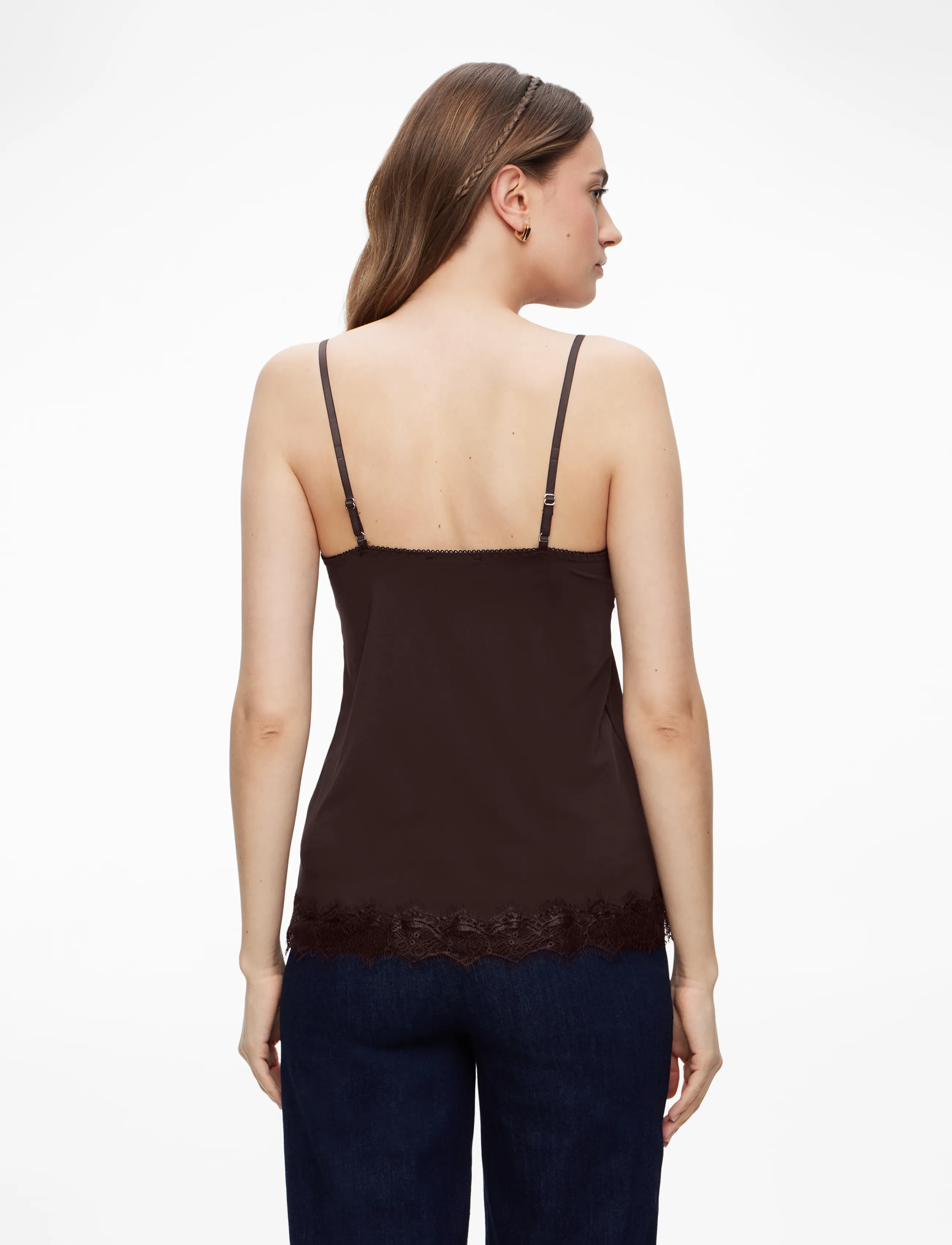 Rosemunde - RWBillie SL Lace Strap Top - tops zonder mouwen - fudge - 4