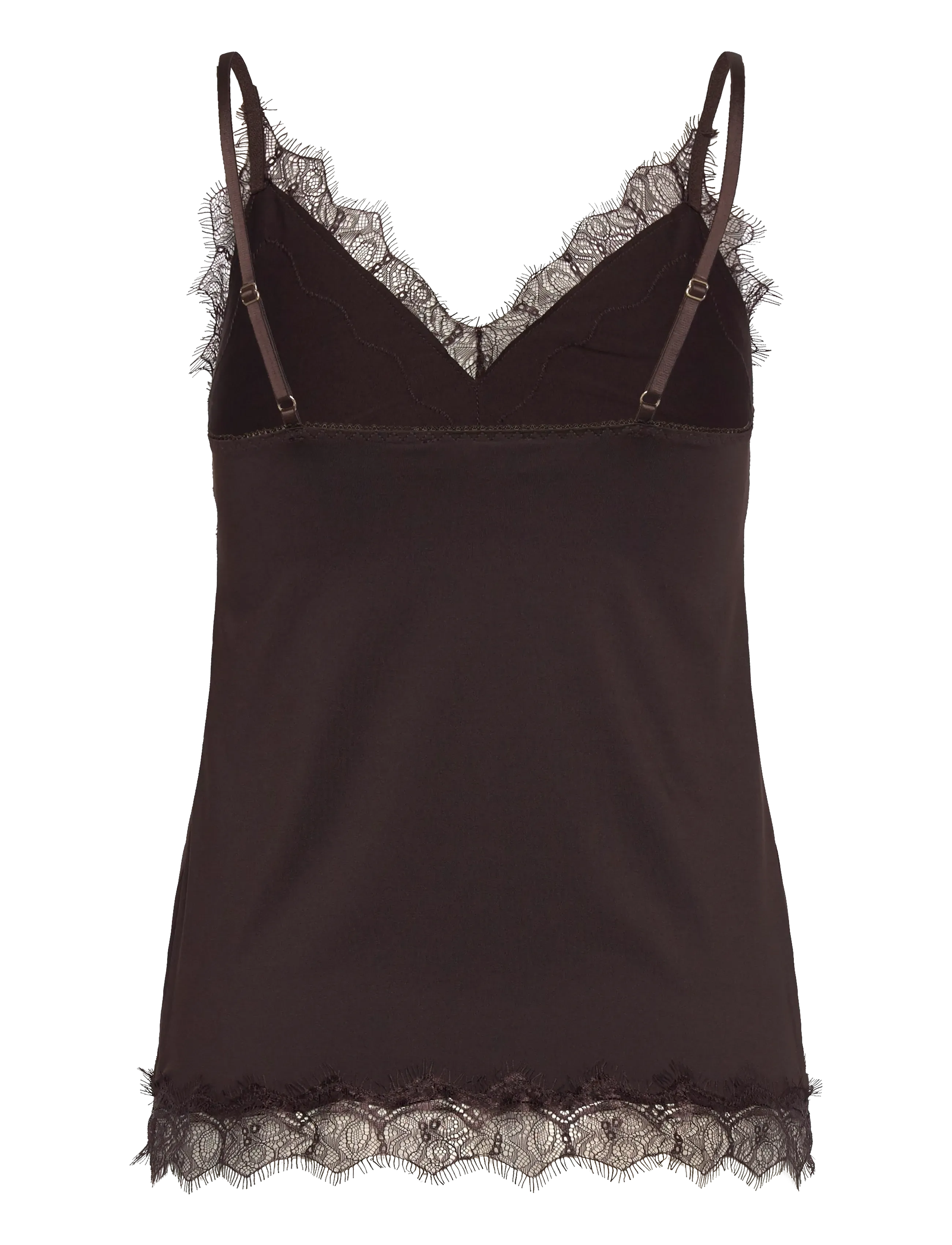 Rosemunde - RWBillie SL Lace Strap Top - linnen - ganache - 1