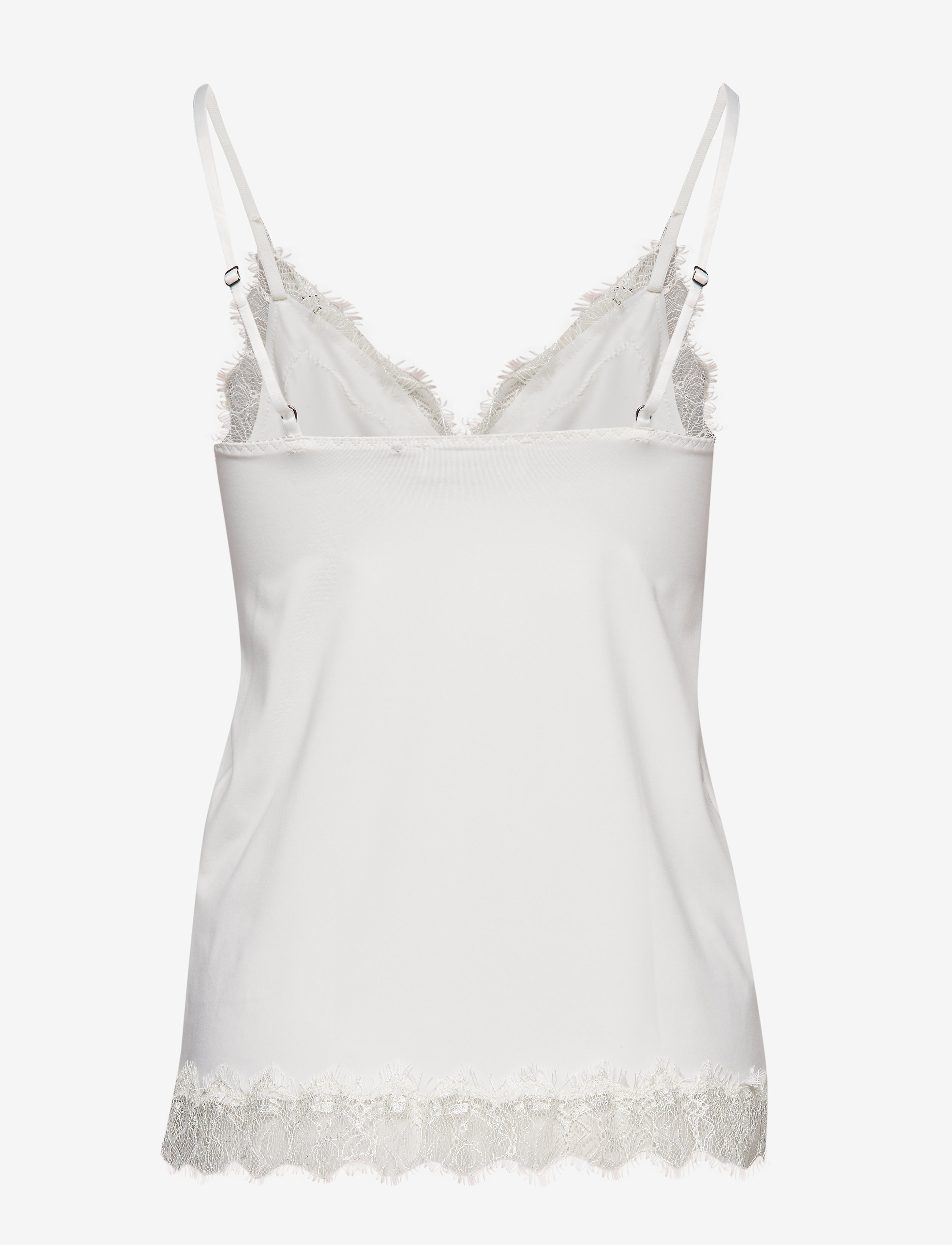 Rosemunde - RWBillie SL Lace Strap Top - sleeveless blouses - ivory - 1