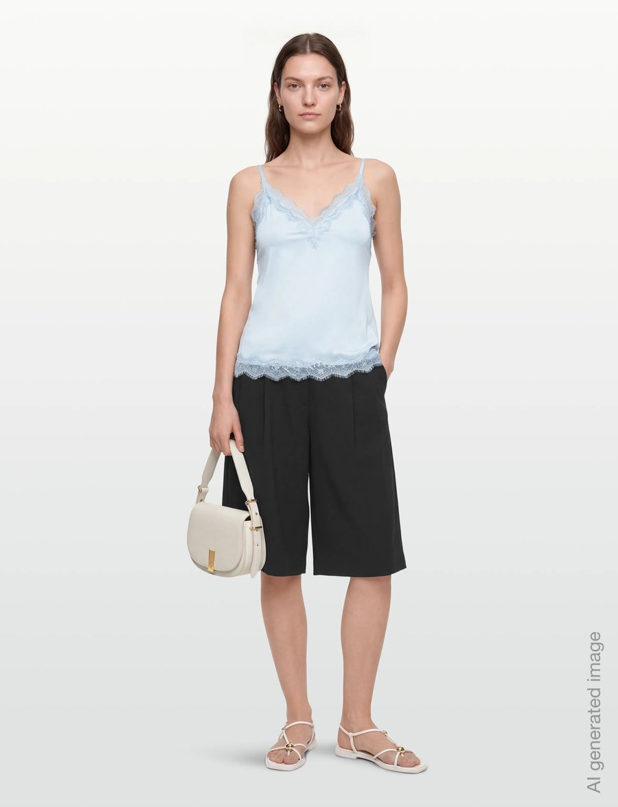 Rosemunde - RWBillie Lace Strap Top - Ärmellose tops - nantucket blue - 0