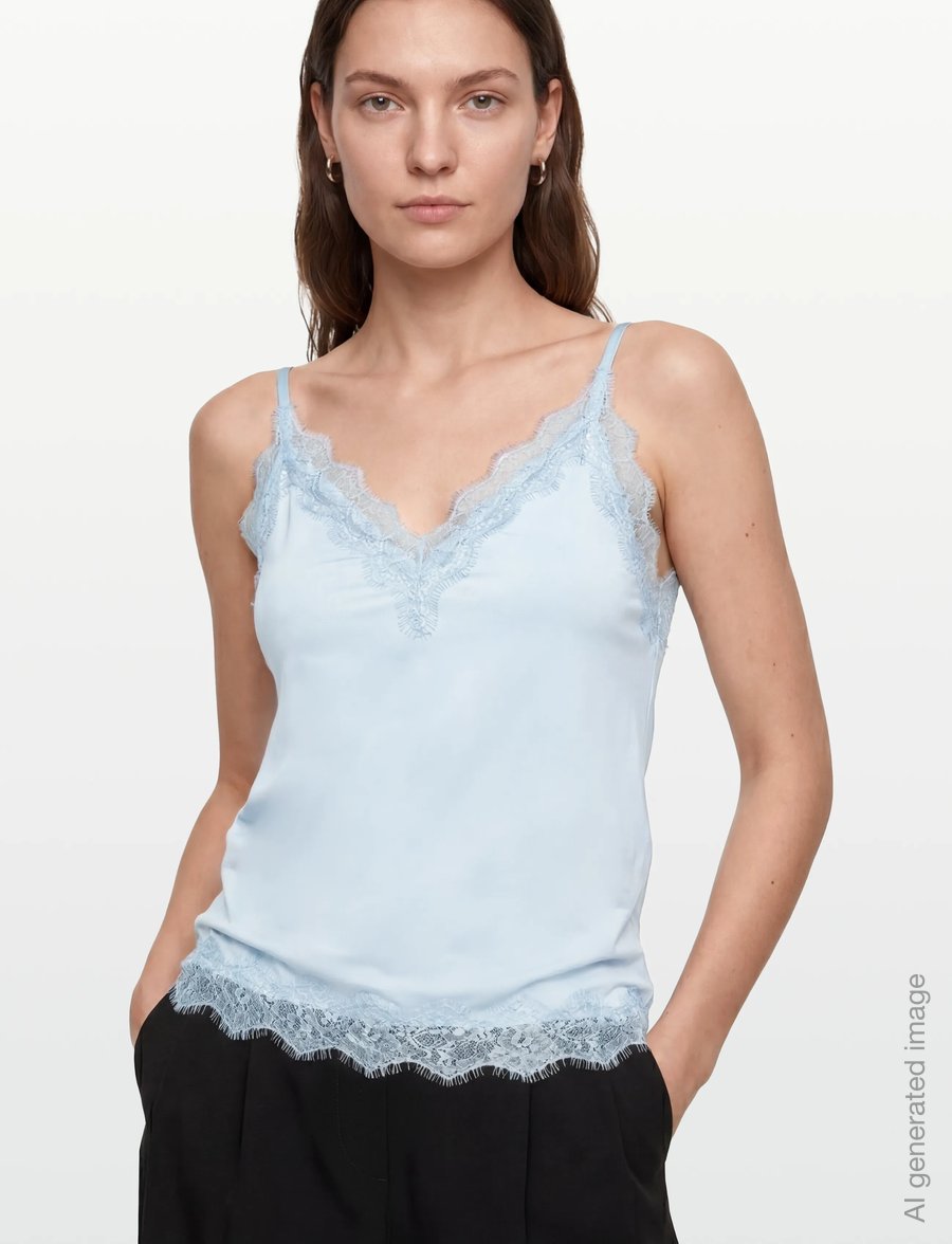 Rosemunde - RWBillie Lace Strap Top - Ärmellose tops - nantucket blue - 3