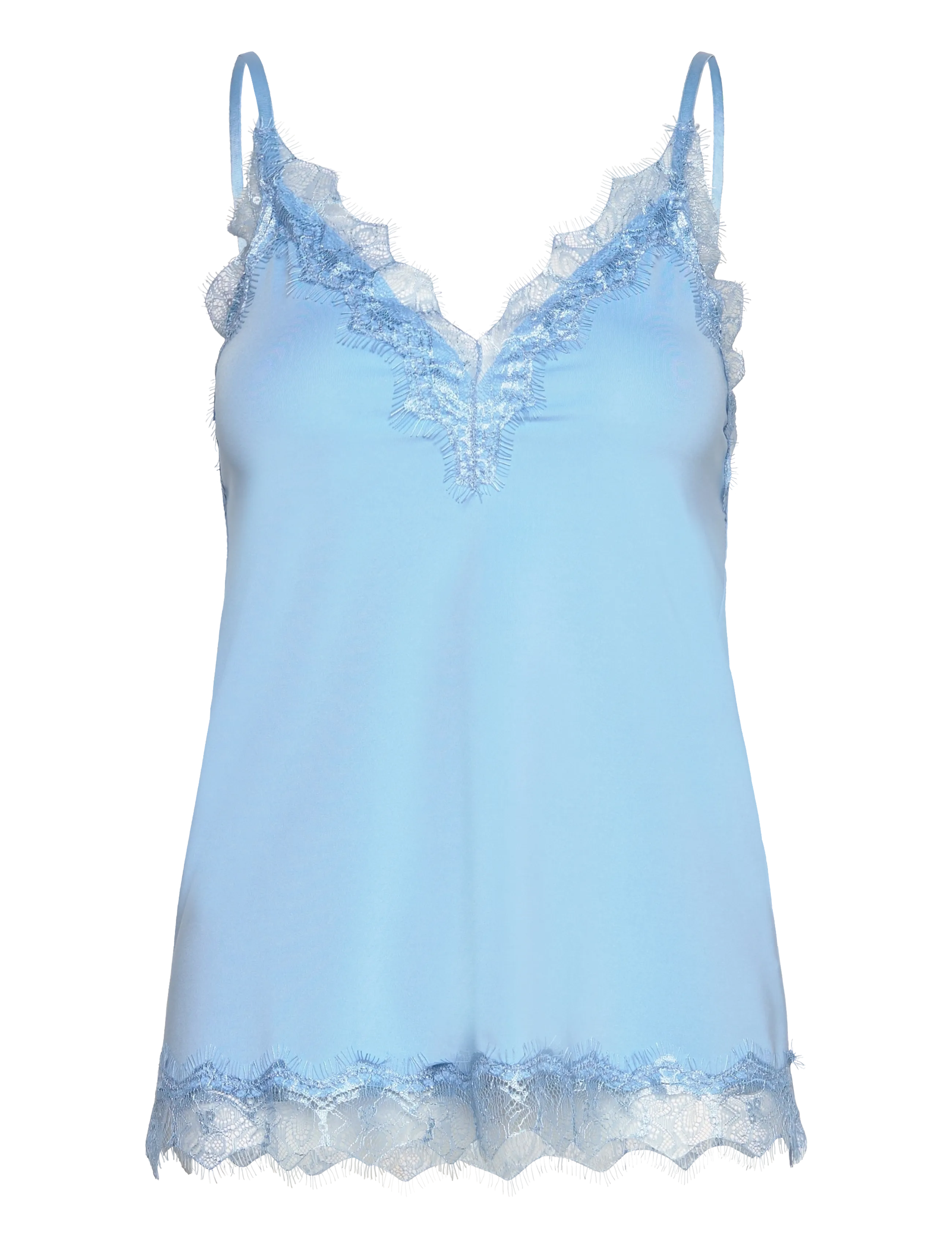 Rosemunde RWBillie SL Lace Strap Top - Kleding - PLACID BLUE / blue