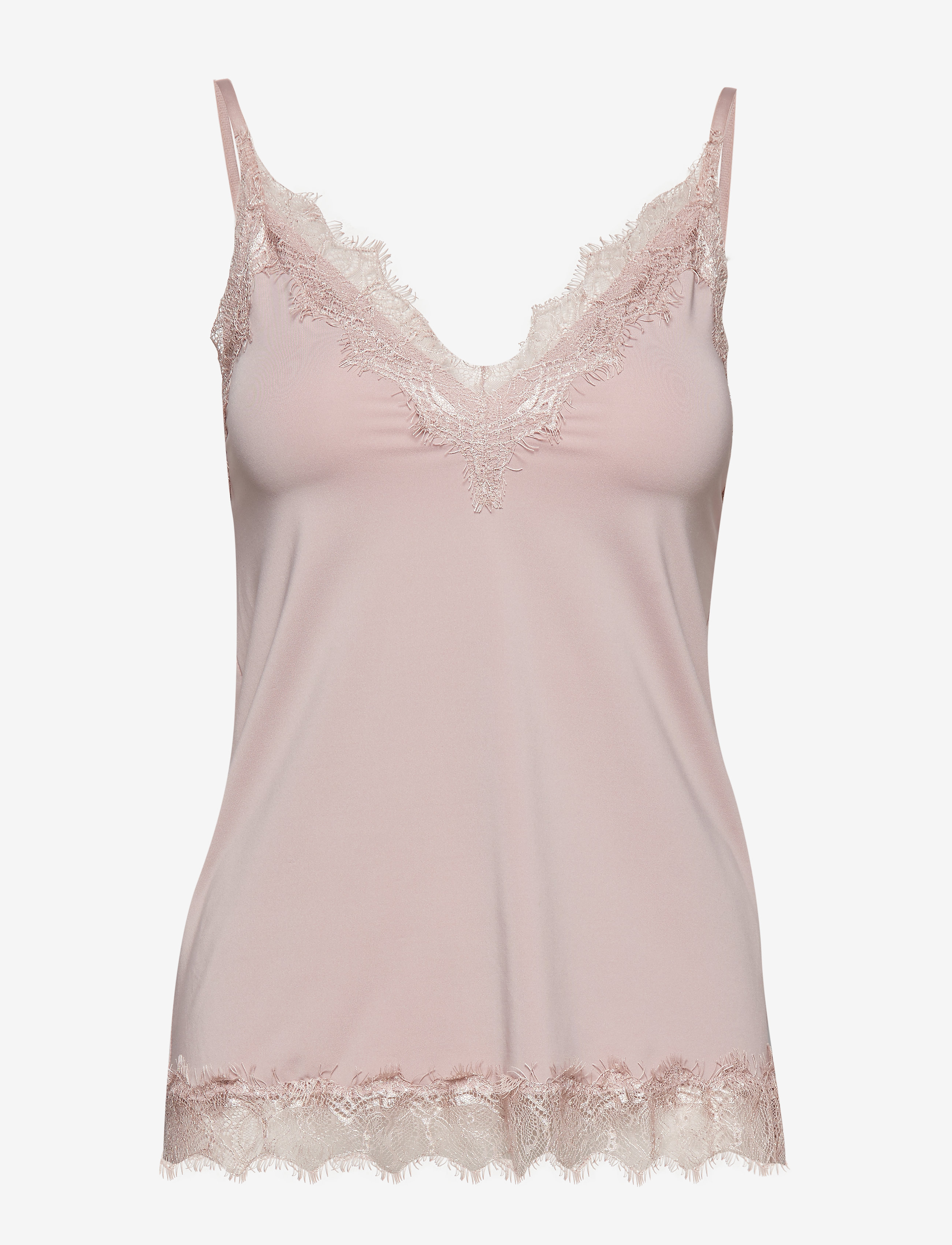 Rosemunde RWBillie SL Lace Strap Top - Bluser & Skjorter - VINTAGE POWDER / pink/rose