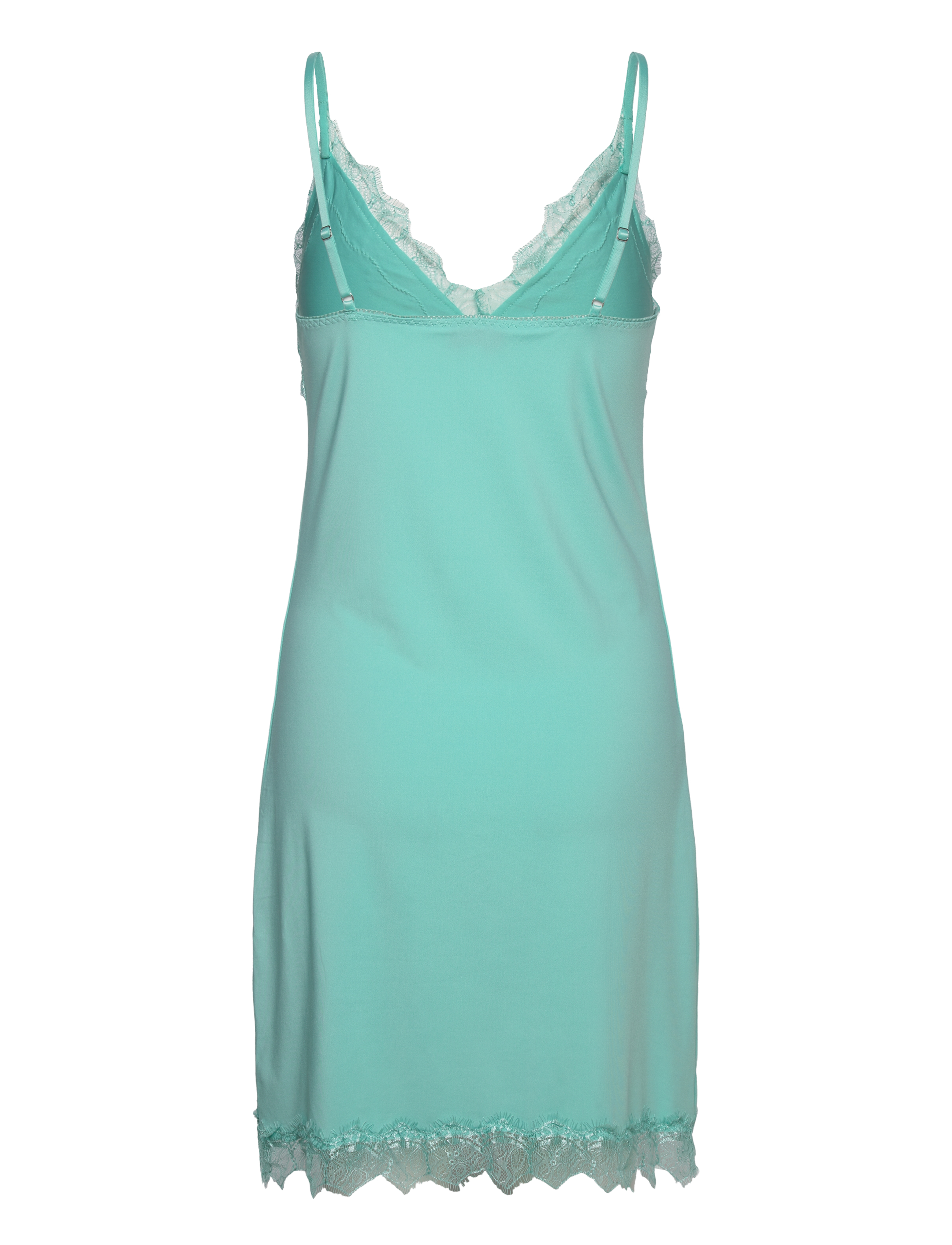 Rosemunde - RWBillie Lace Strap Dress - slipklänningar - aqua paradise - 1