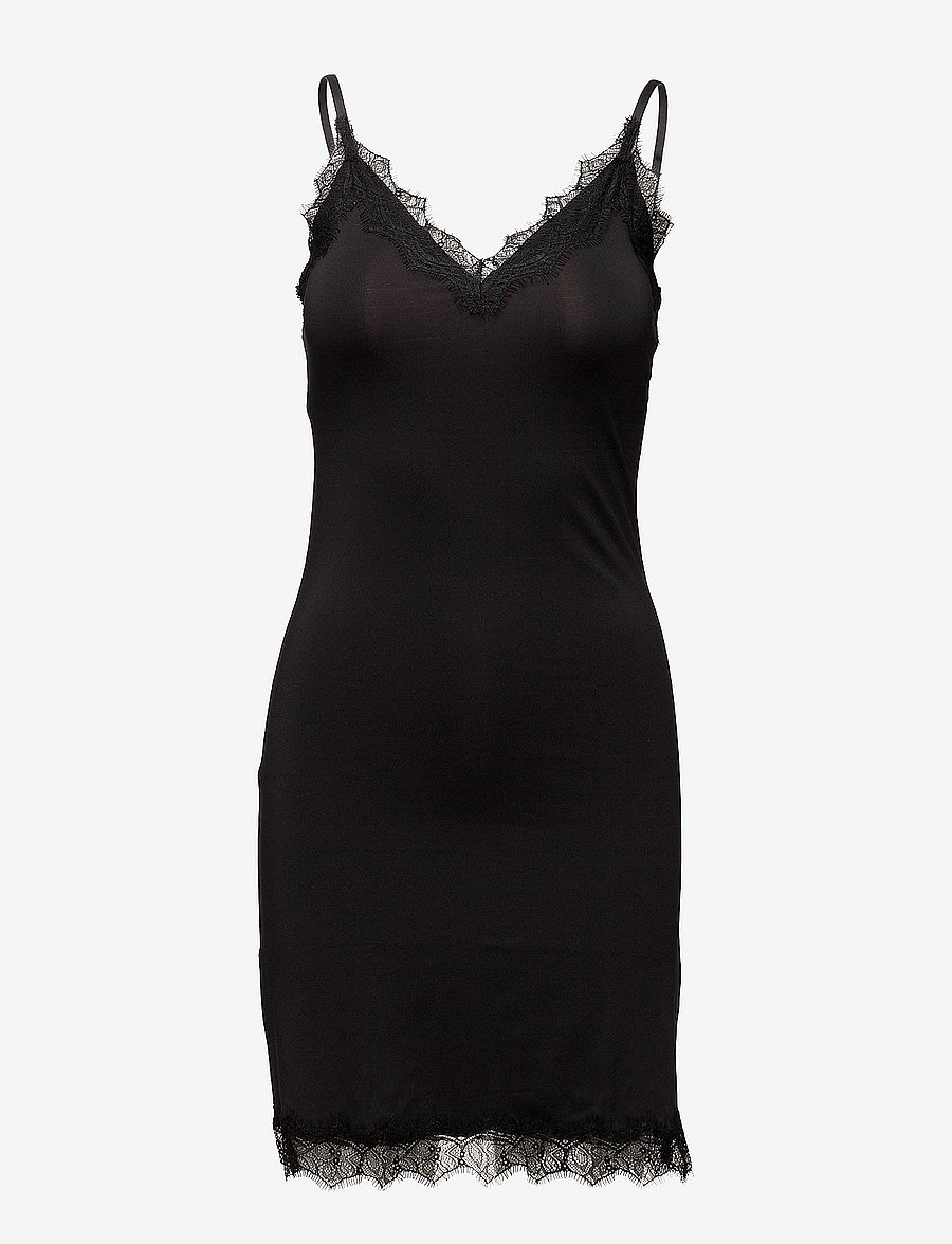 Rosemunde - Strap dress - vabalt langevad slip-kleidid - black - 1