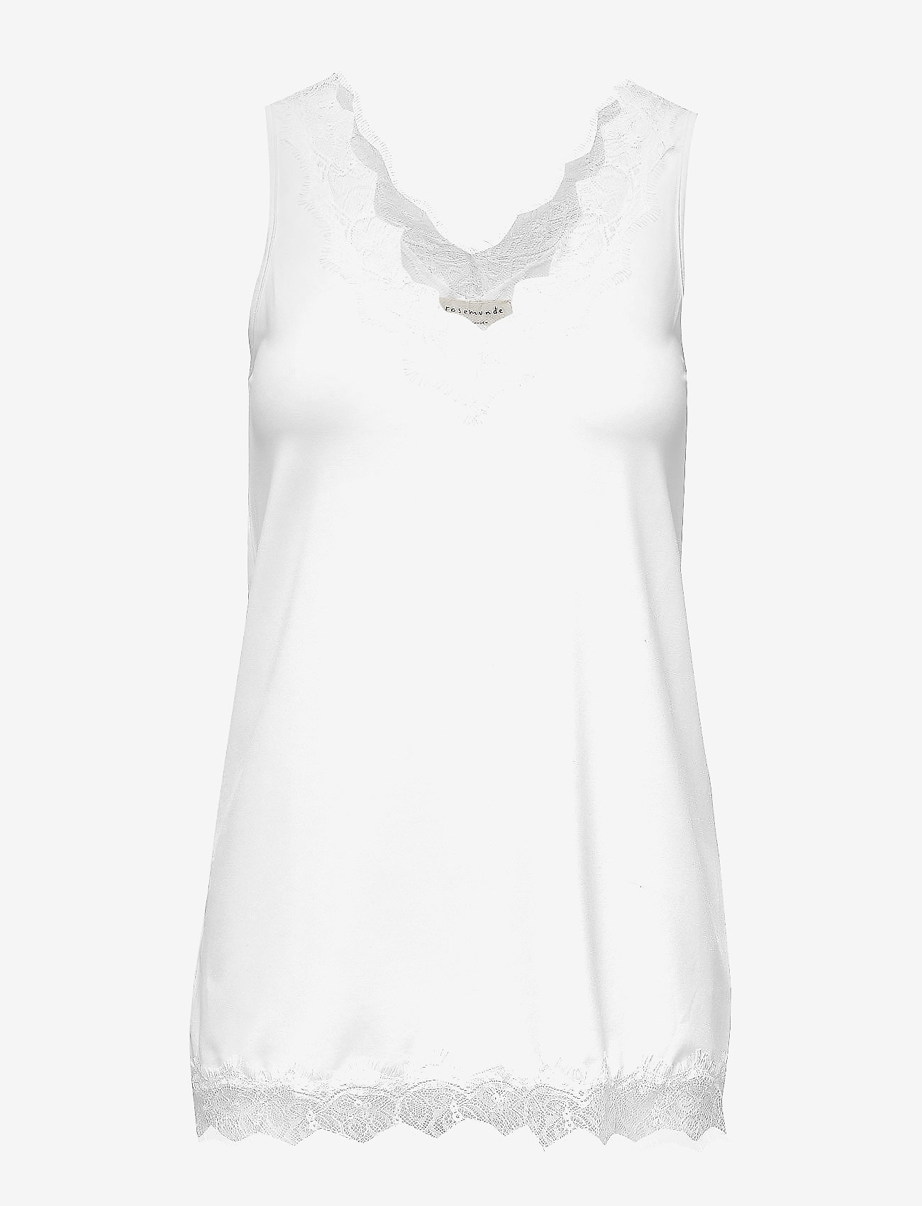 Rosemunde - RWBillie SL Lace V-Neck Top - t-shirt & tops - ivory - 0