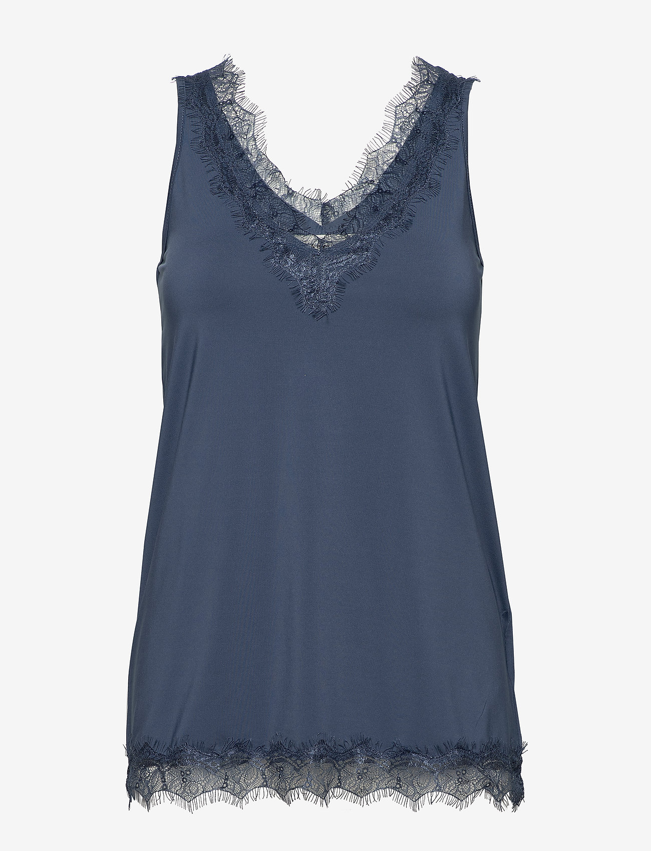 Rosemunde - RWBillie SL Lace V-Neck Top - Ärmellose tops - true navy - 0