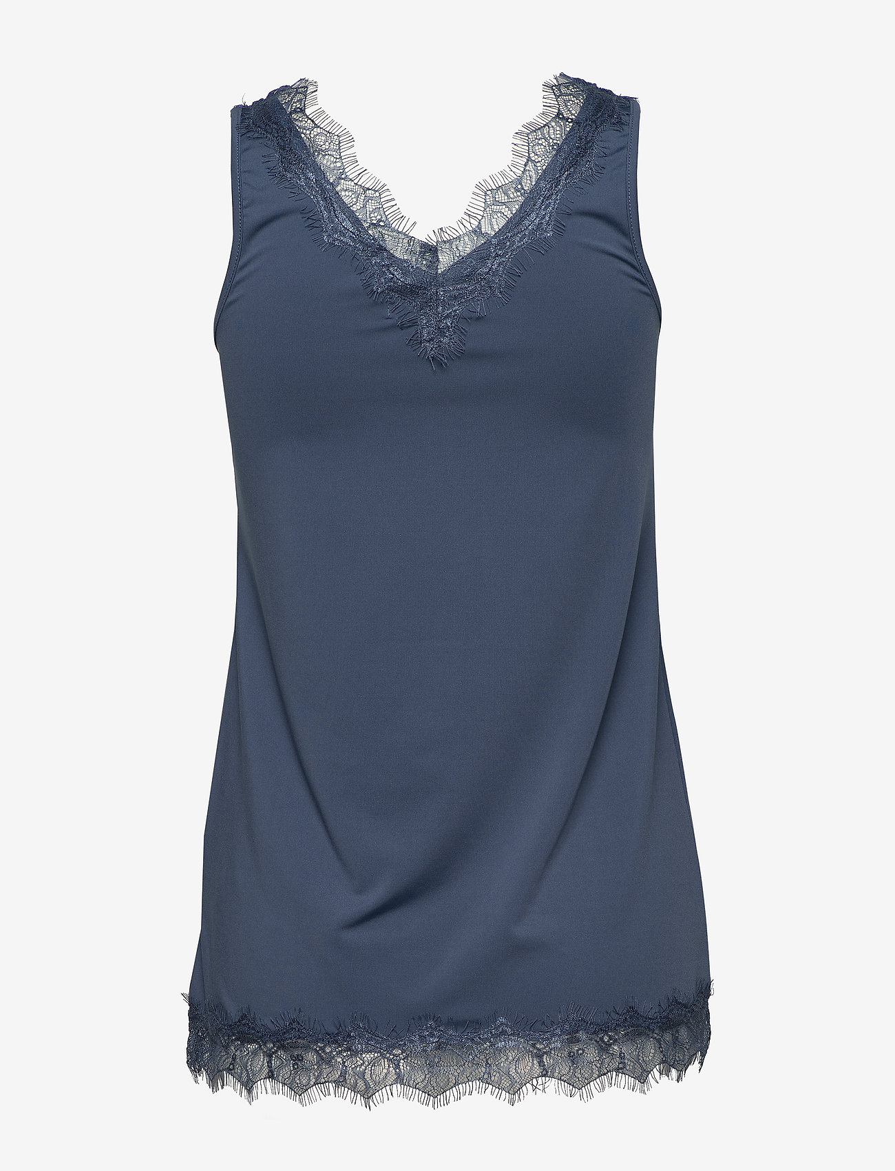 Rosemunde - RWBillie SL Lace V-Neck Top - Ärmellose tops - true navy - 1