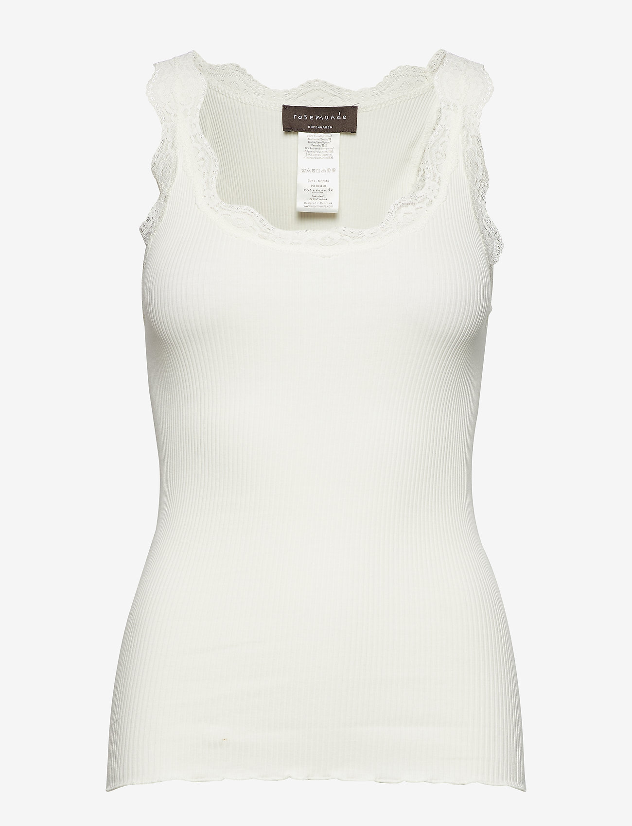 Rosemunde - Organic top w/ lace - new white - 0